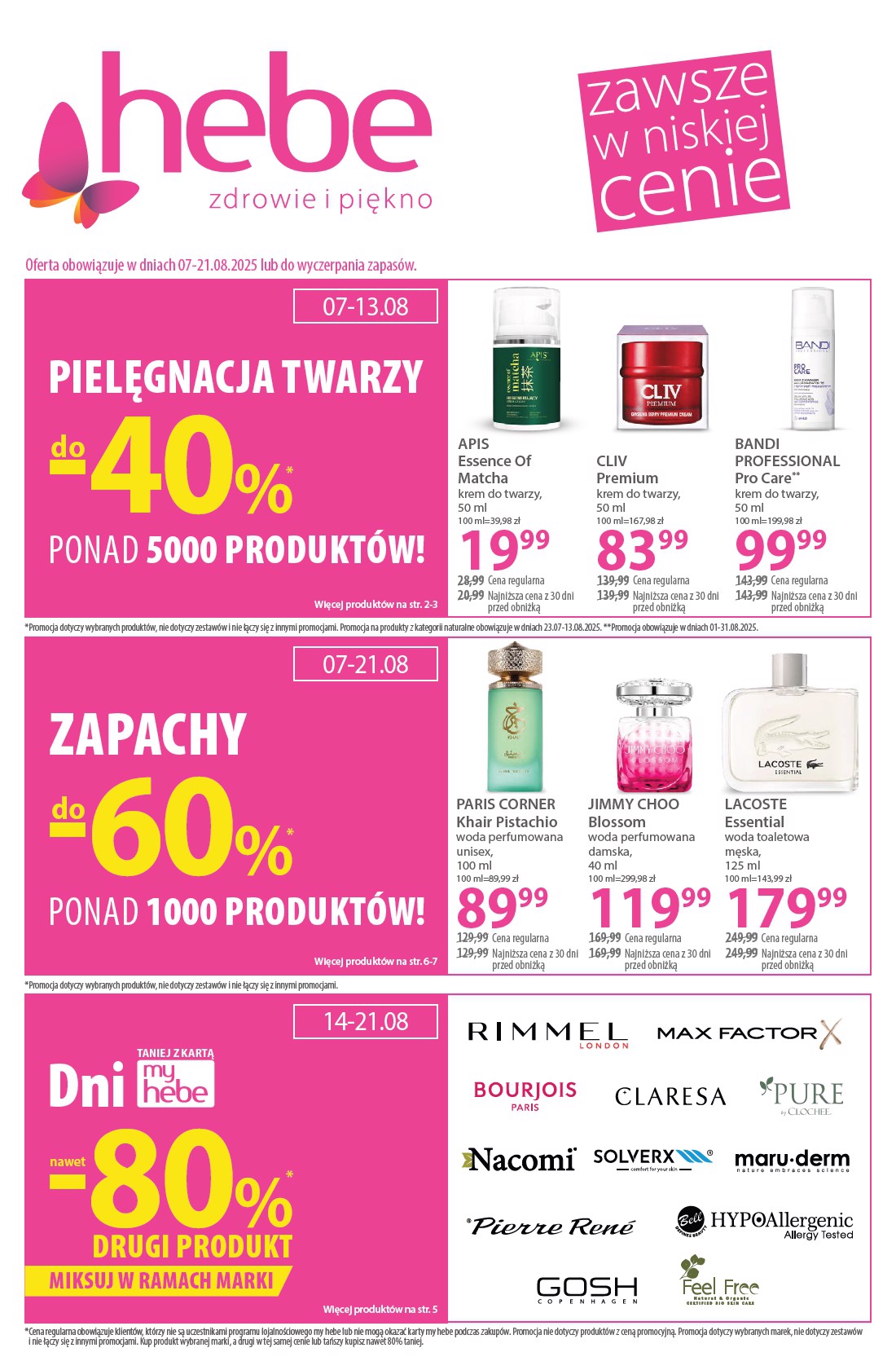 hebe - Gazetka Hebe - ważna od 07.08. do 21.08.