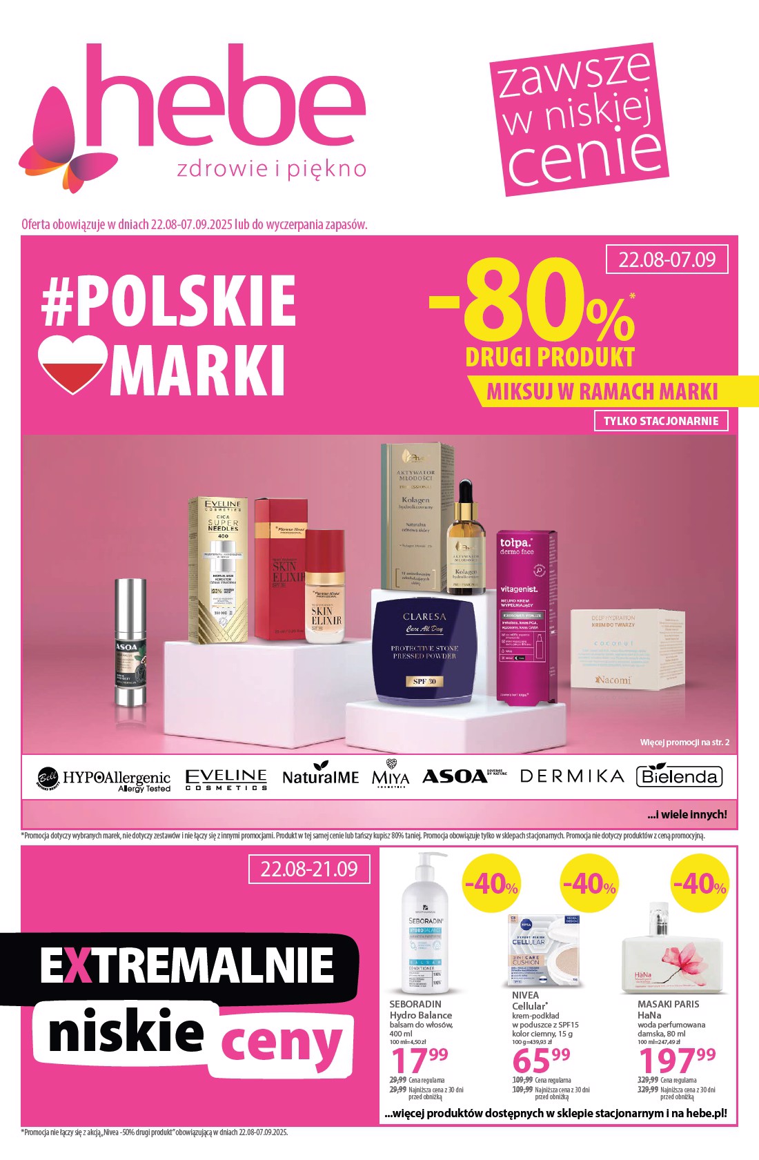 hebe - Gazetka Hebe - ważna od 22.08. do 07.09.