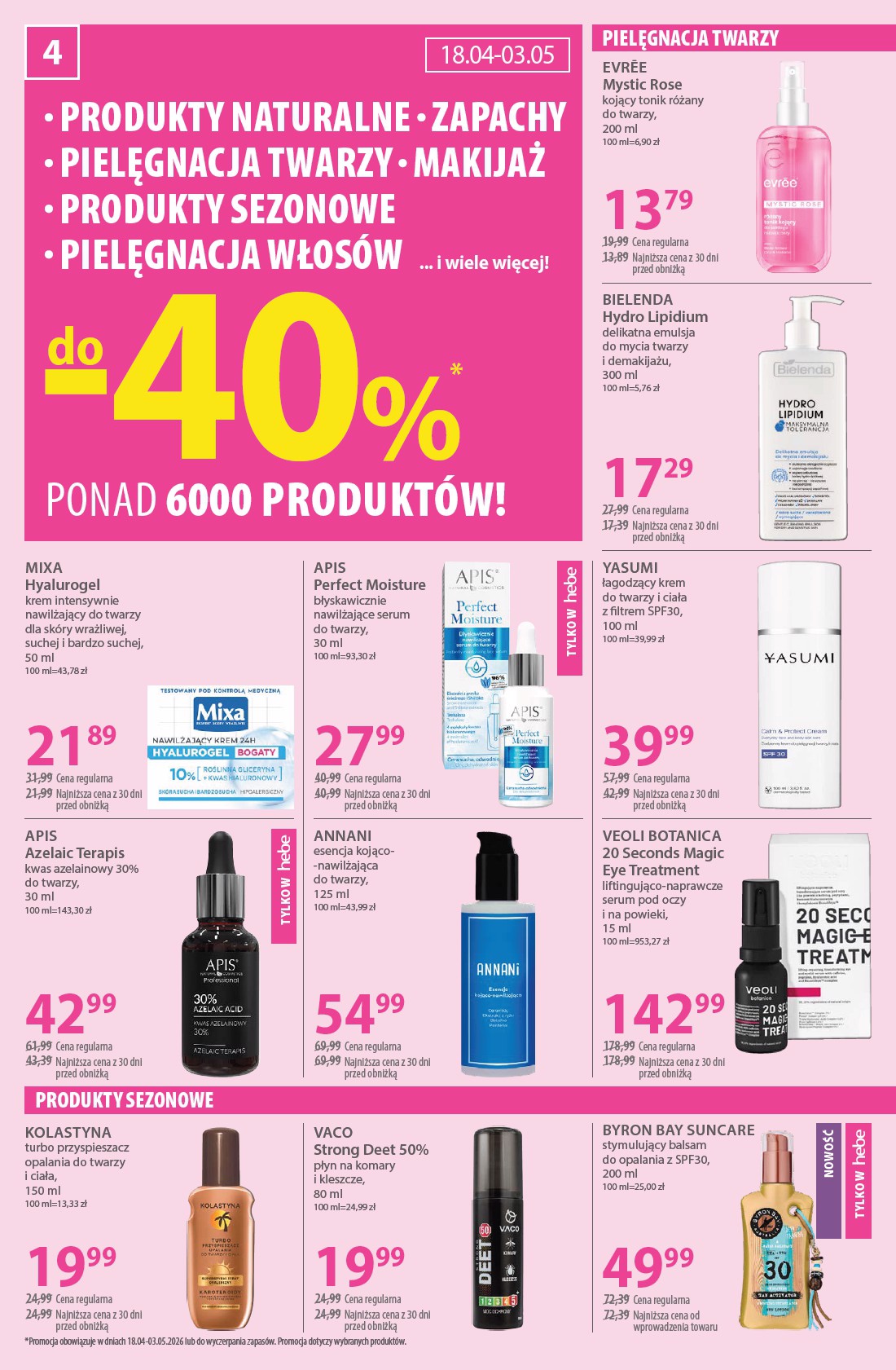 hebe - Aktualna gazetka Hebe ważna od 18.04.2026 do 03.05.2026 - page: 4