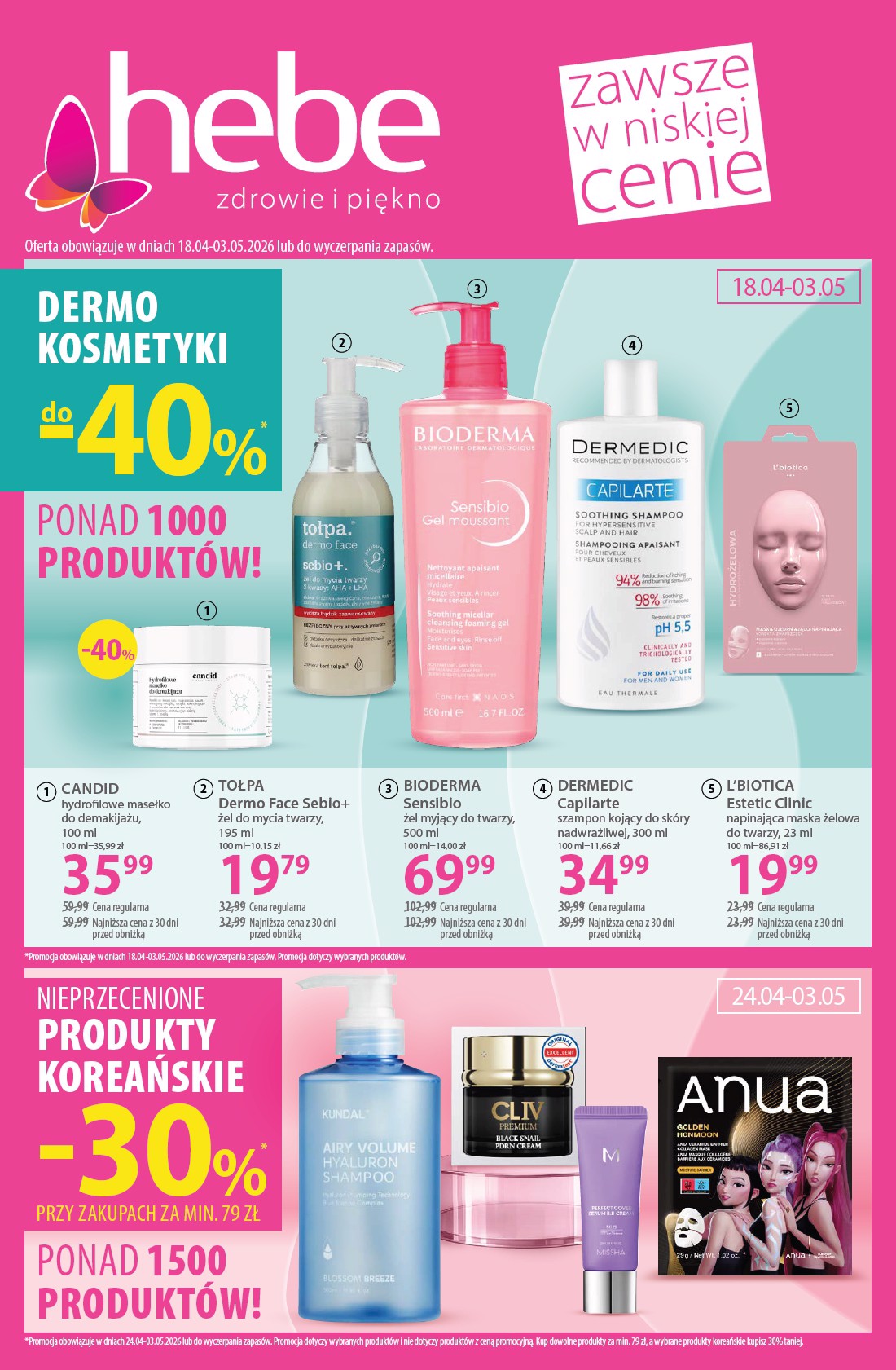 hebe - Aktualna gazetka Hebe ważna od 18.04.2026 do 03.05.2026