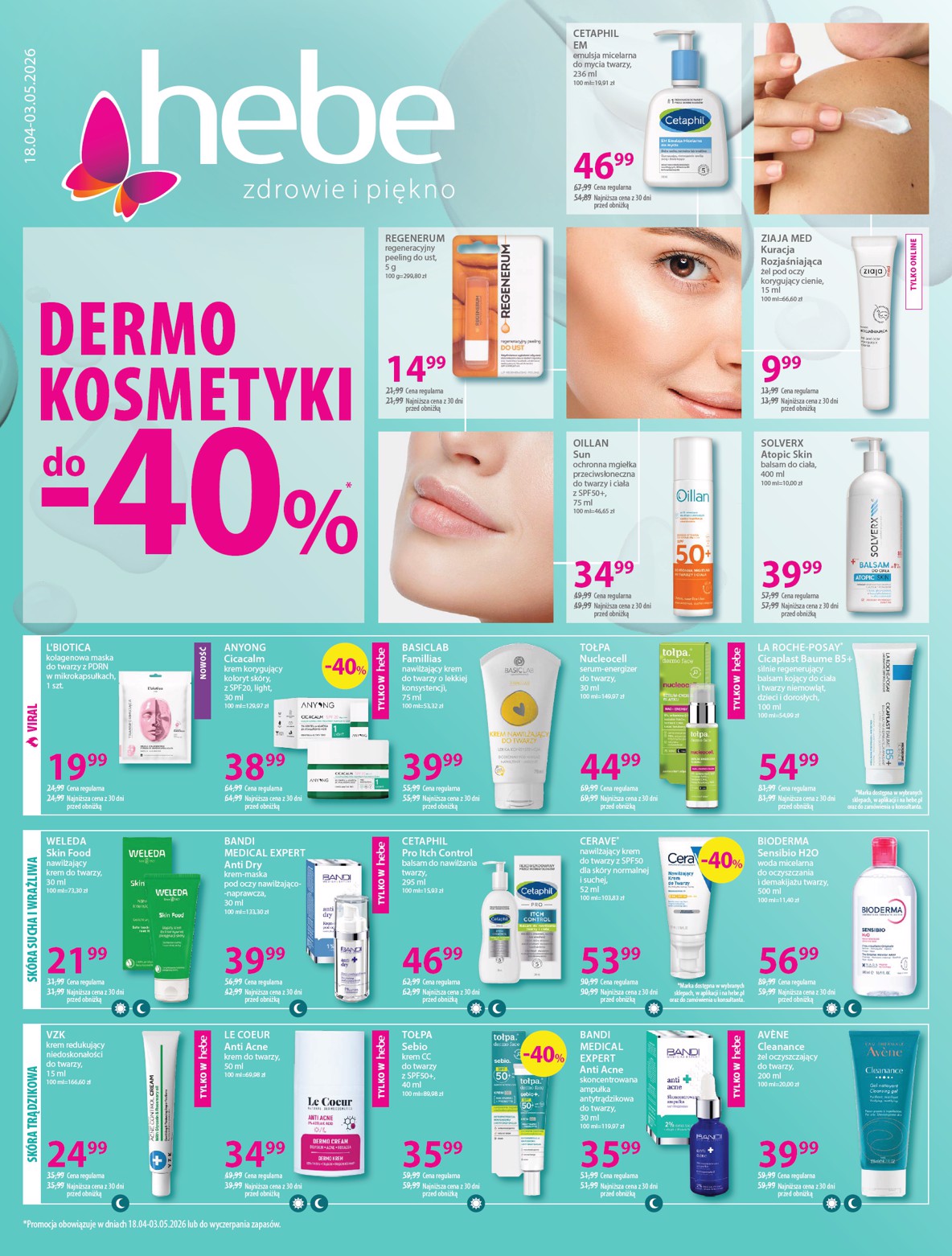 hebe - Aktualna gazetka Hebe - Ulotka ważna od 18.04.2026 do 03.05.2026 - page: 1