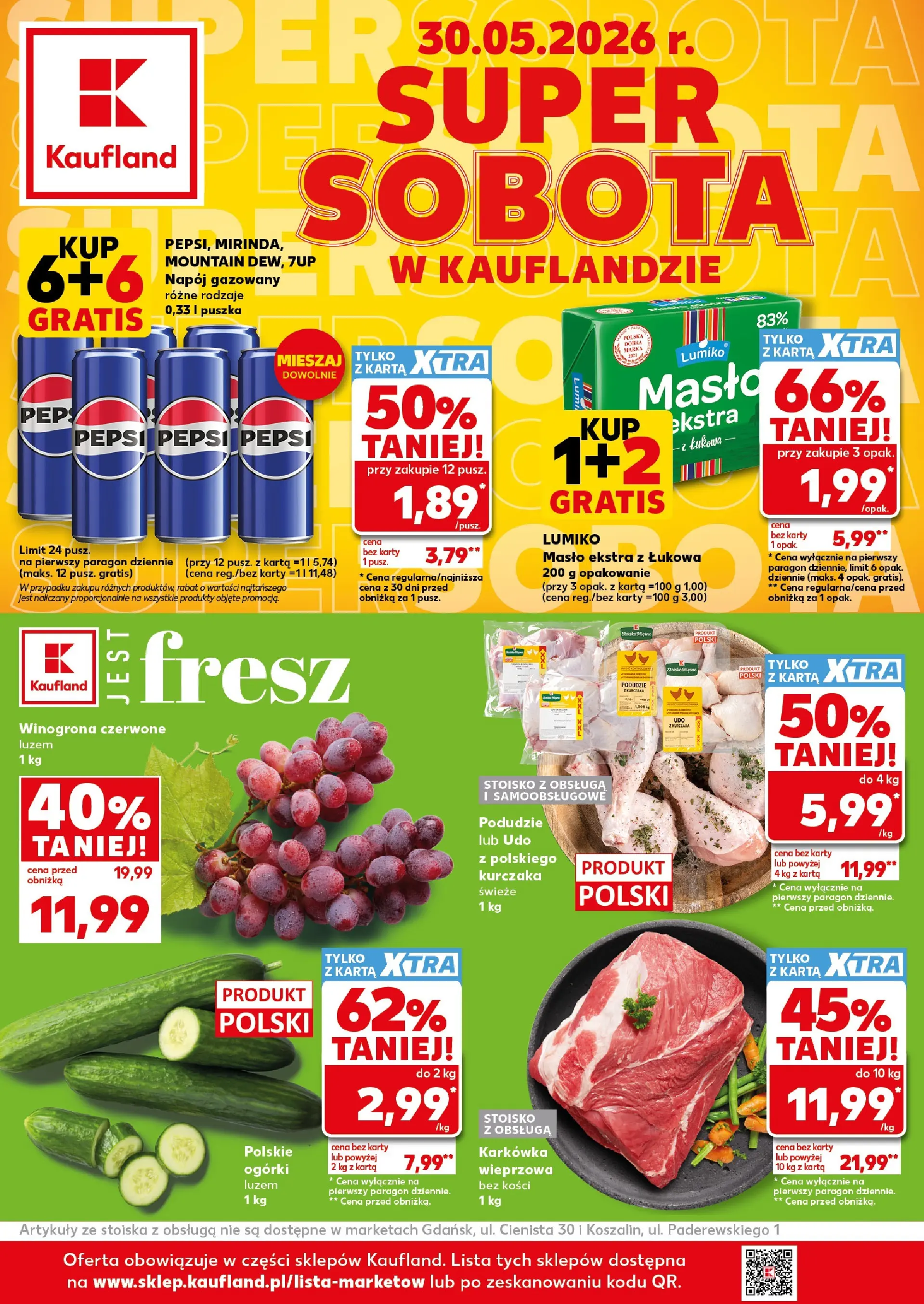 kaufland - Nowa gazetka Kaufland - Super Sobota ważna od 30.05.2026 - 30.05.2026 - page: 1