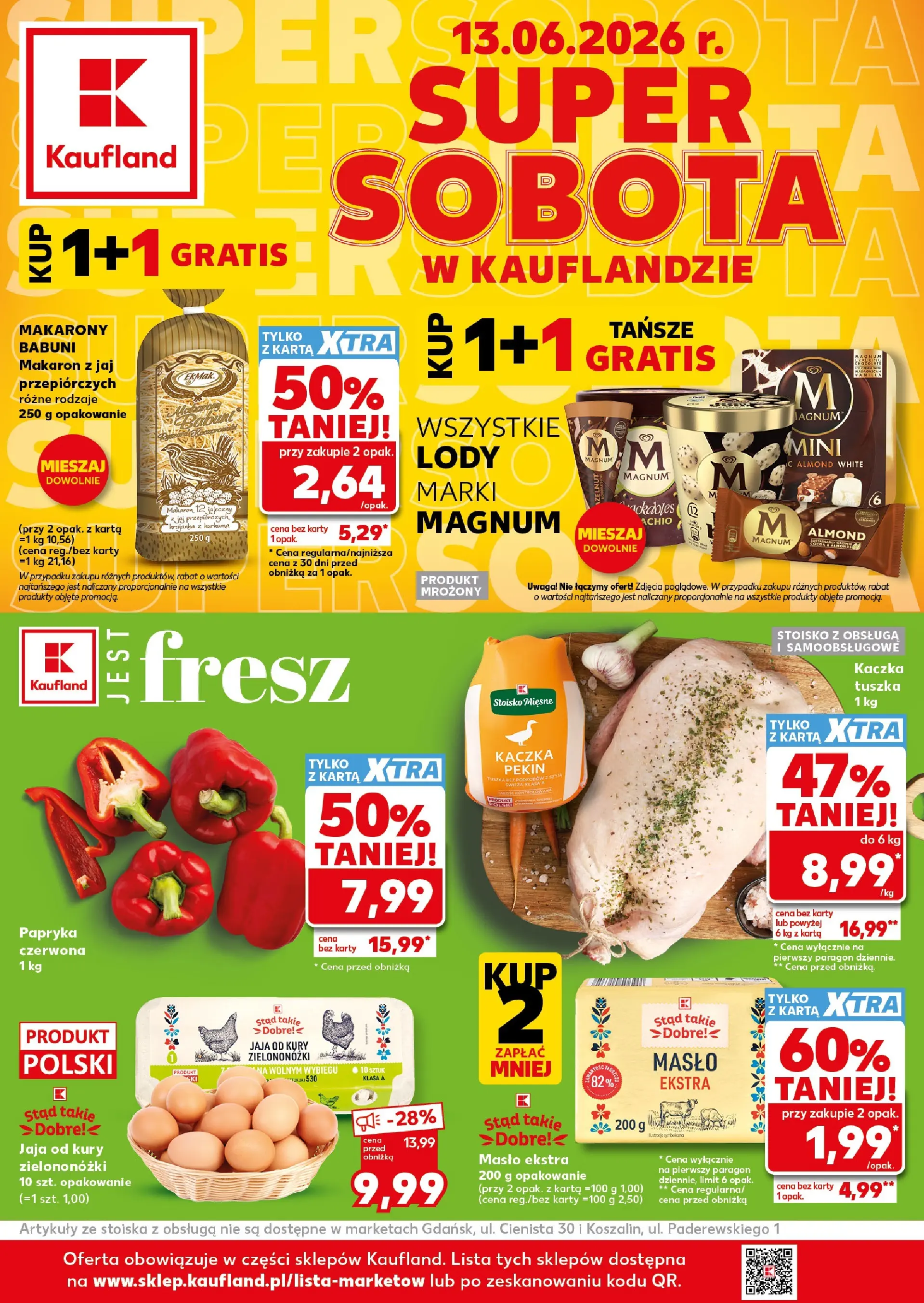 kaufland - Nowa gazetka Kaufland - Super Sobota ważna od 13.06.2026 - 13.06.2026