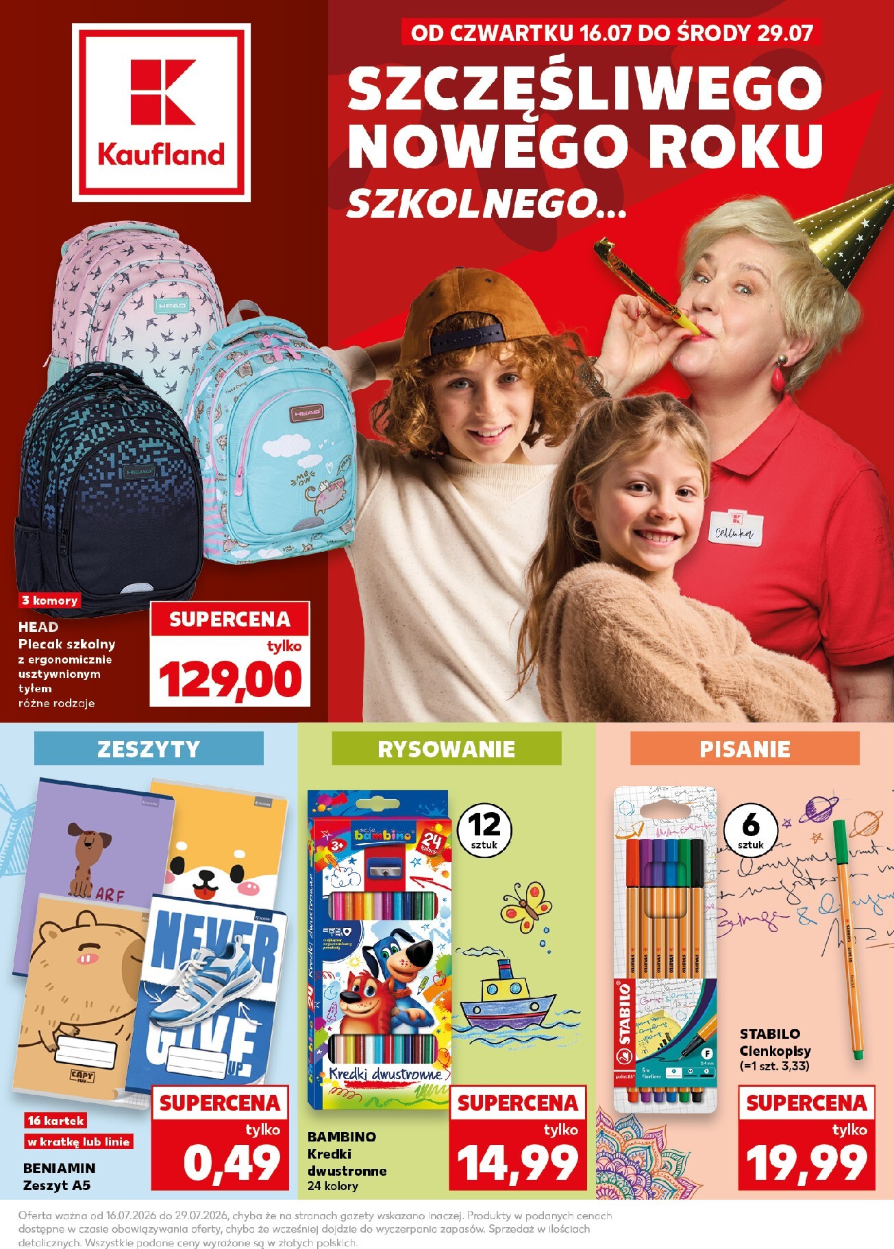 kaufland - Nowa gazetka Kaufland - Szkoła ważna od 16.07.2026 do 29.07.2026