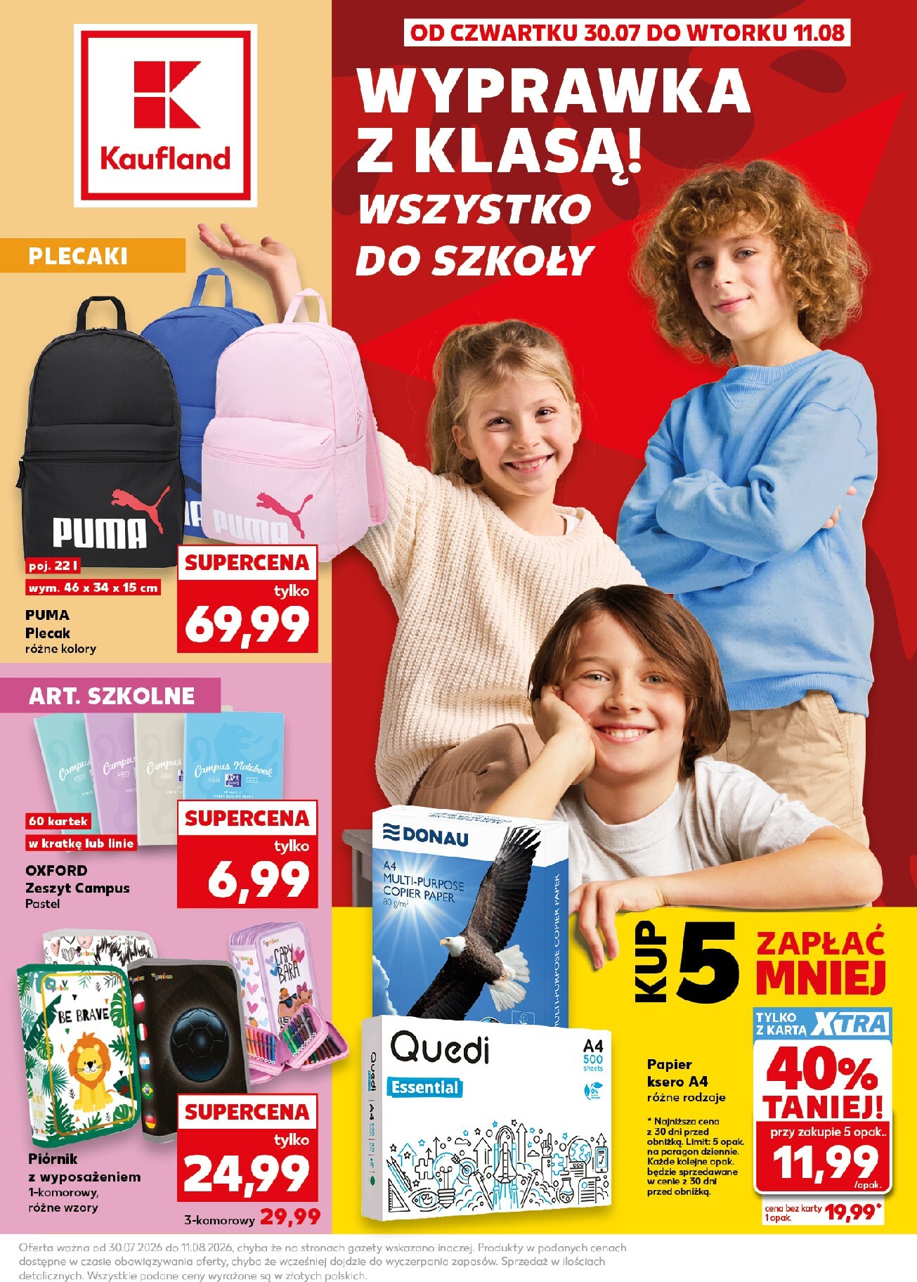 kaufland - Nowa gazetka Kaufland - Szkoła ważna od 30.07.2026 do 11.08.2026 - page: 1