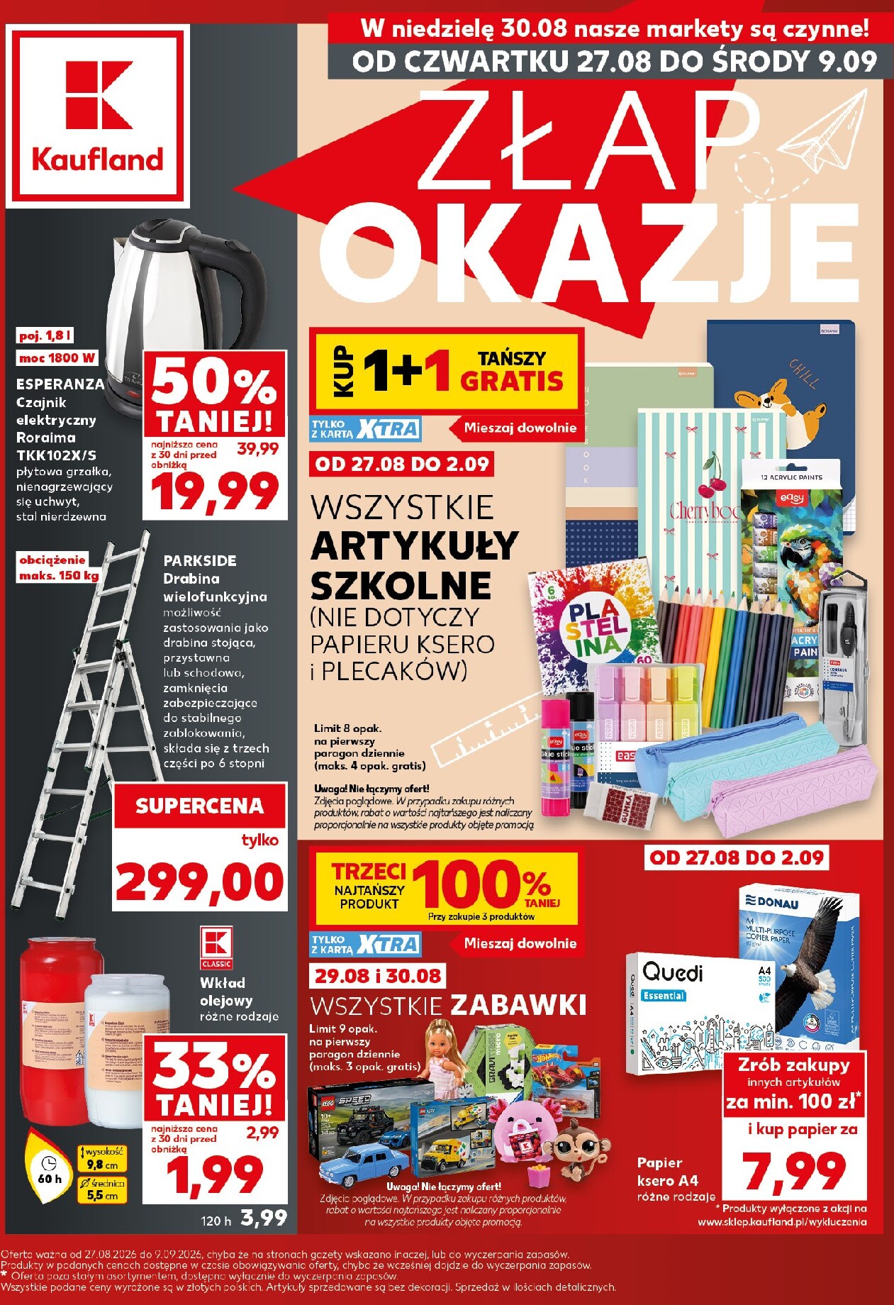kaufland - Nowa gazetka Kaufland - Okazje ważna od 27.08.2026 do 09.09.2026
