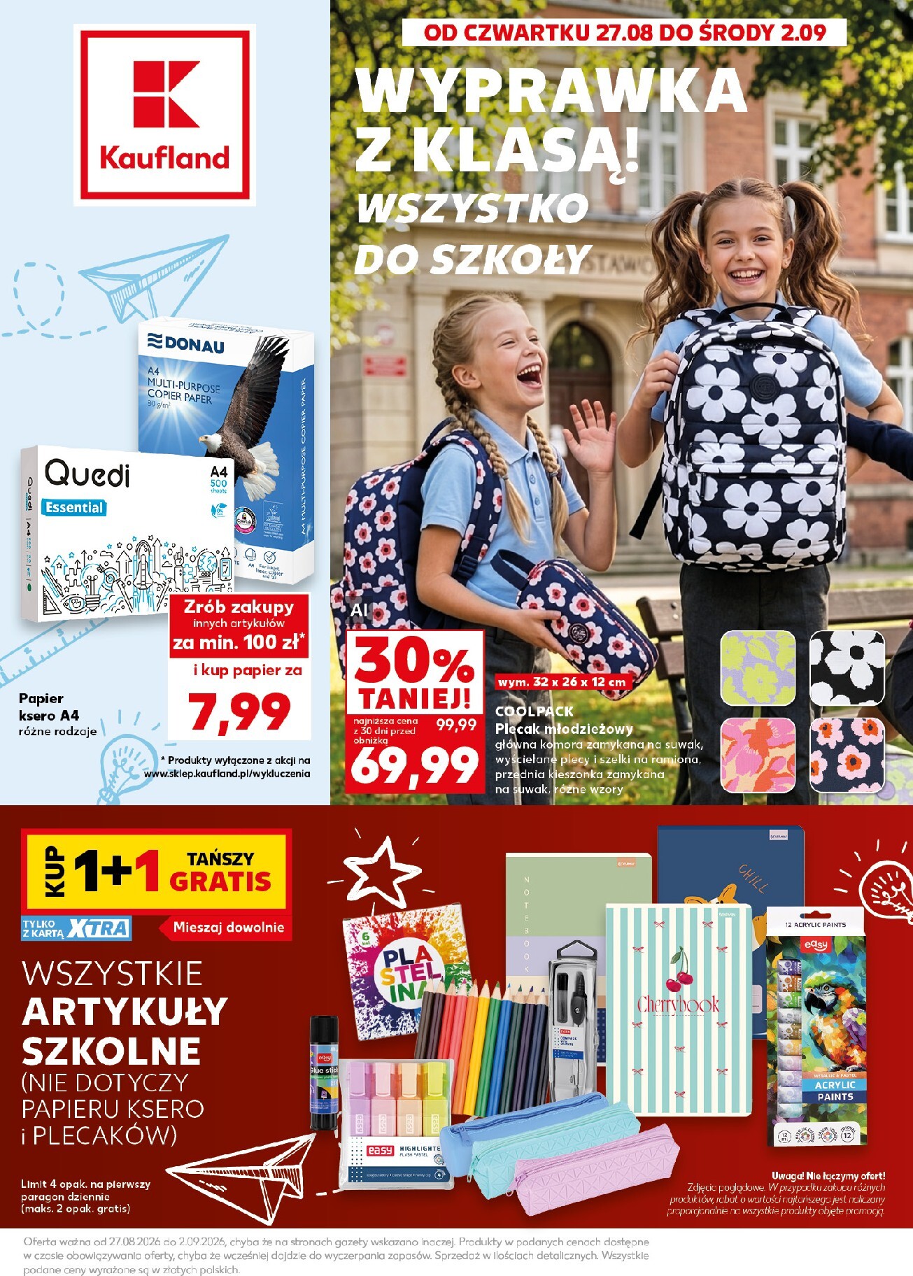 kaufland - Nowa gazetka Kaufland - Szkoła ważna od 27.08.2026 do 02.09.2026 - page: 1