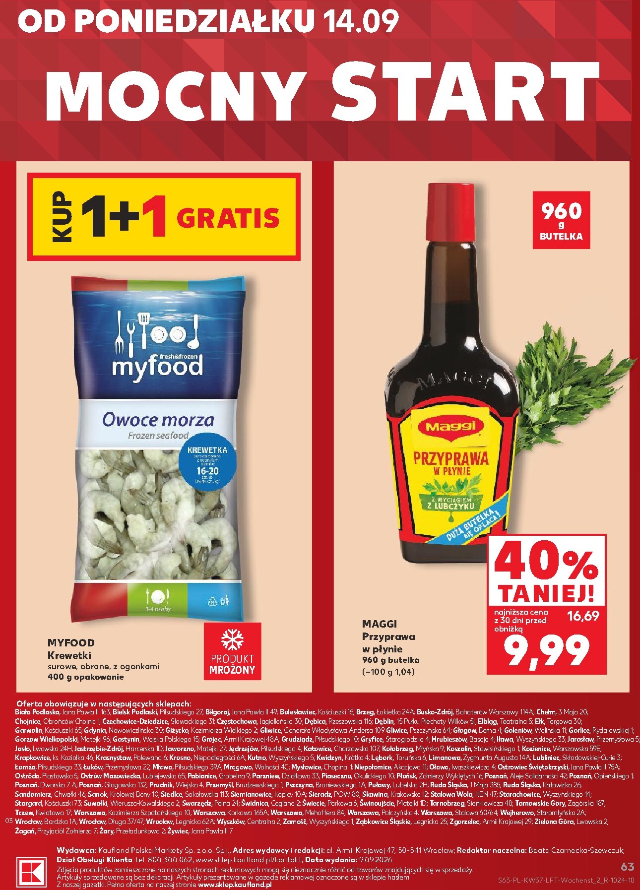 kaufland - Nowa gazetka Kaufland ważna od 10.09.2026 do 16.09.2026 - page: 63