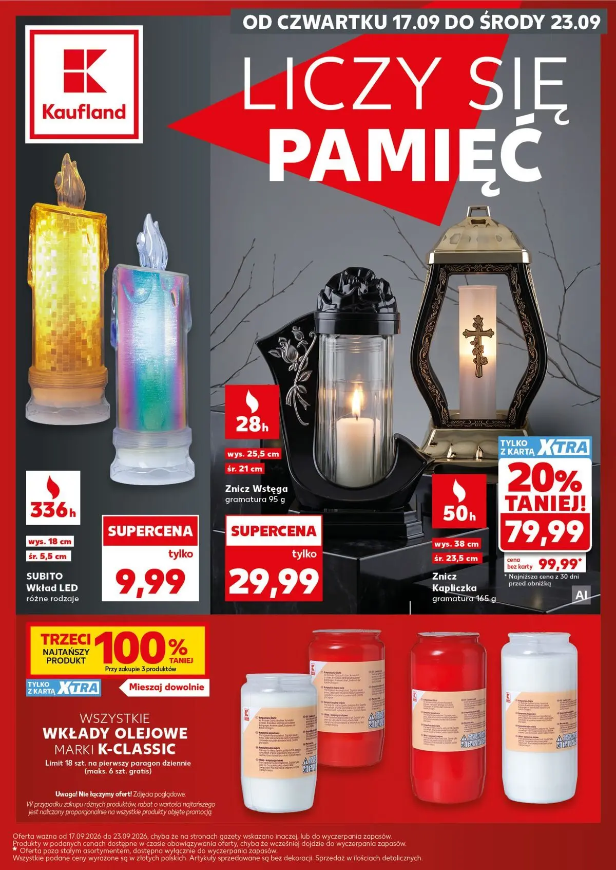 kaufland - Nowa gazetka Kaufland - Katalog Znicze ważna od 17.09.2026 do 23.09.2026
