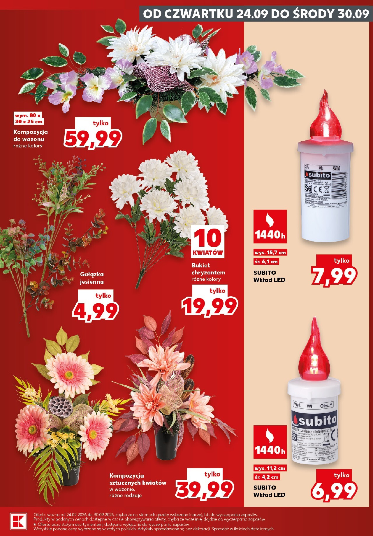 kaufland - Nowa gazetka Kaufland - Katalog Znicze ważna od 24.09.2026 do 30.09.2026 - page: 19