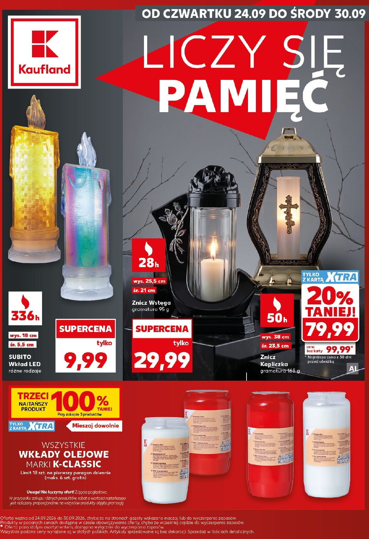 kaufland - Nowa gazetka Kaufland - Katalog Znicze ważna od 24.09.2026 do 30.09.2026 - page: 1