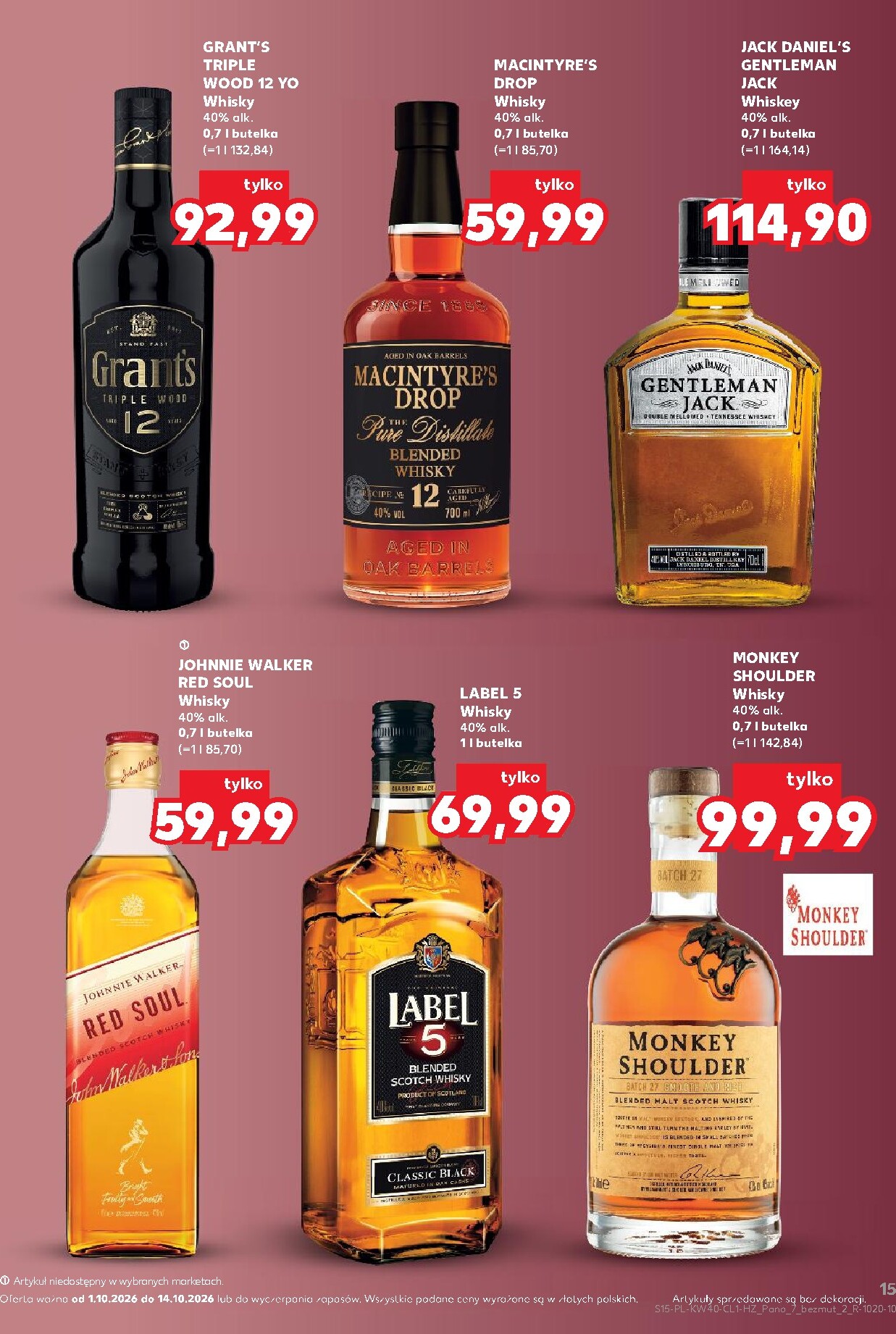 kaufland - Nowa gazetka Kaufland - Barek ważna od 01.10.2026 do 14.10.2026 - page: 15