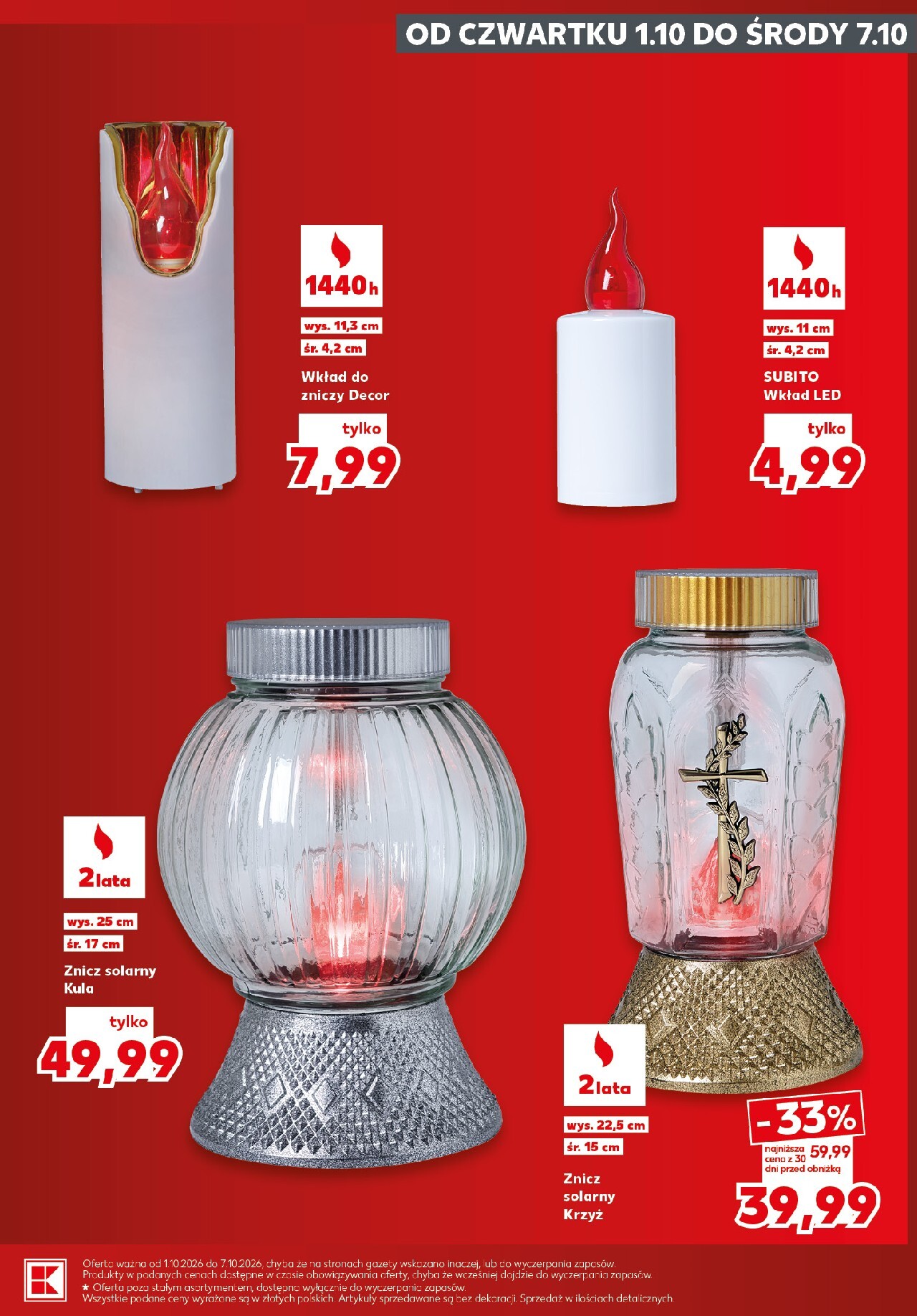 kaufland - Nowa gazetka Kaufland - Katalog Znicze ważna od 01.10.2026 do 07.10.2026 - page: 15