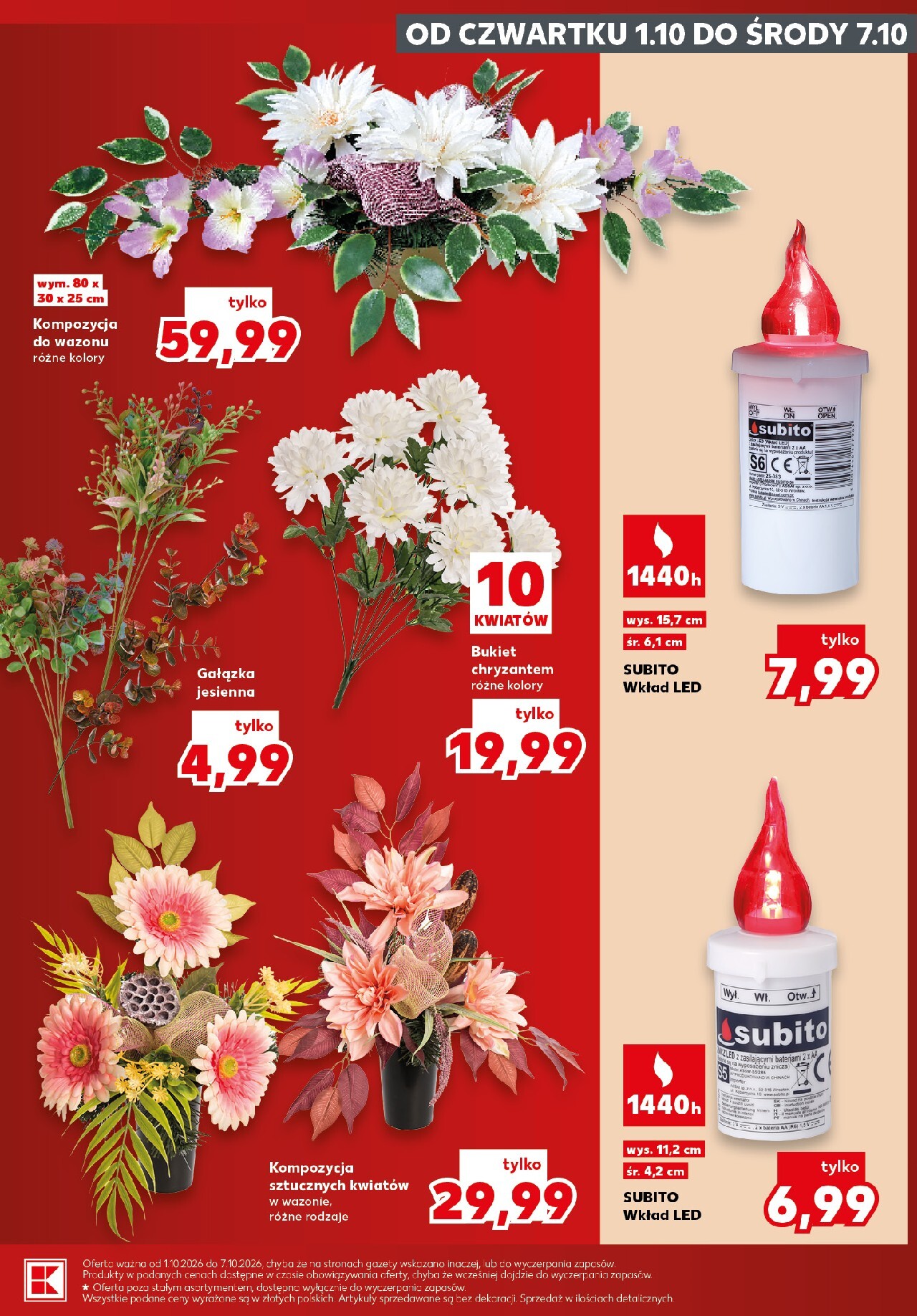 kaufland - Nowa gazetka Kaufland - Katalog Znicze ważna od 01.10.2026 do 07.10.2026 - page: 19