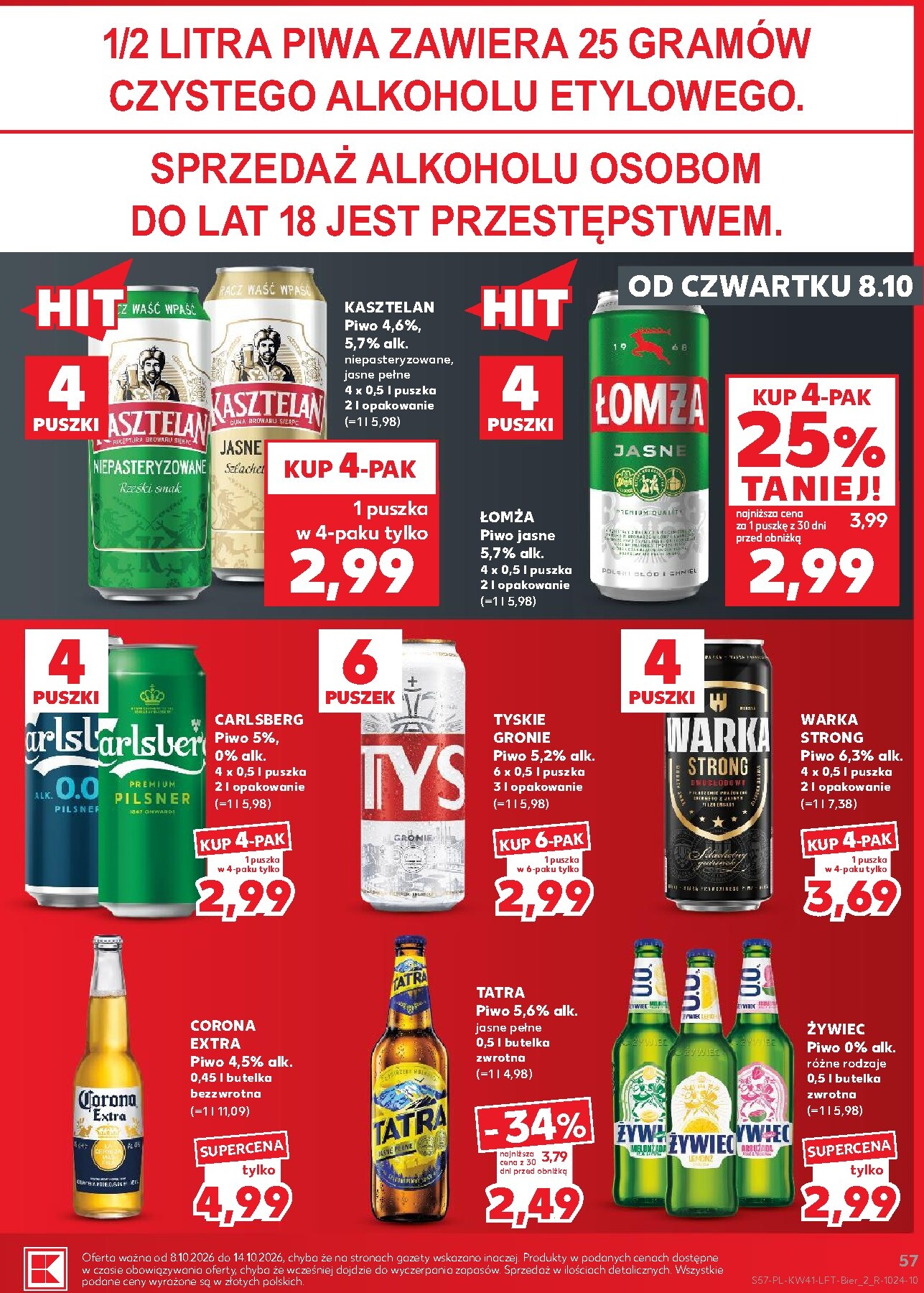 kaufland - Nowa gazetka Kaufland ważna od 08.10.2026 do 14.10.2026 - page: 57