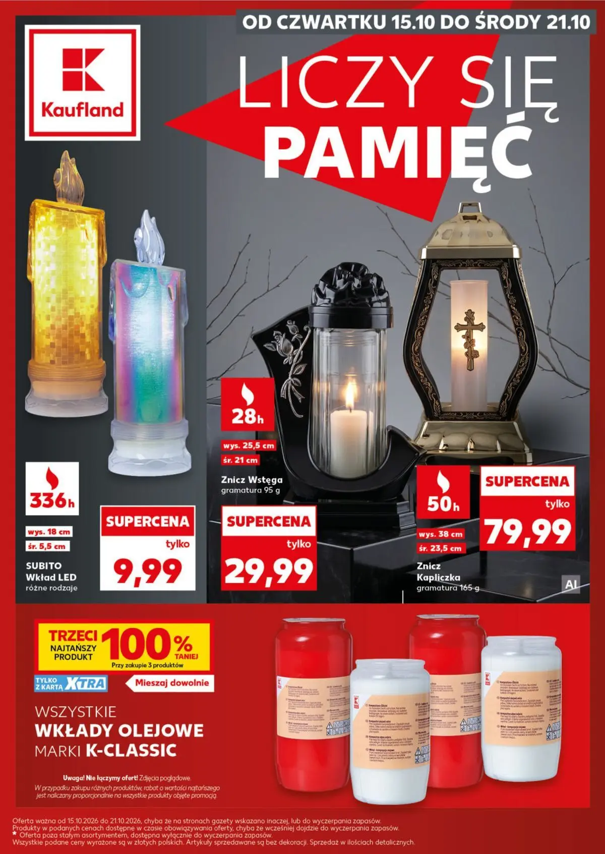 kaufland - Nowa gazetka Kaufland - Katalog Znicze ważna od 15.10.2026 do 21.10.2026 - page: 1