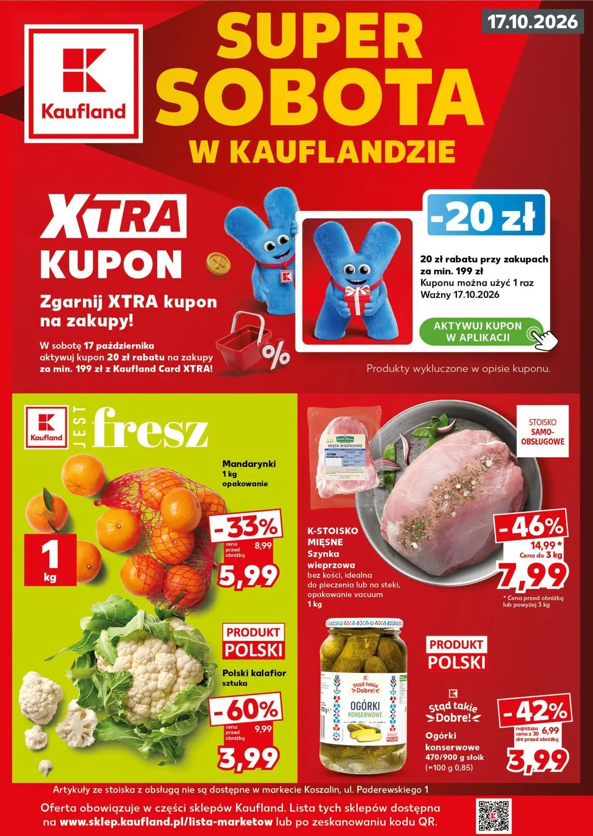 kaufland - Aktualna gazetka Kaufland - Super Sobota ważna od 15.10.2026 do 17.10.2026