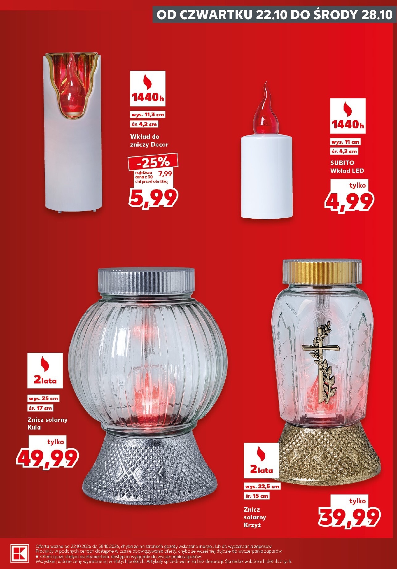 kaufland - Nowa gazetka Kaufland - Katalog Znicze ważna od 22.10.2026 do 28.10.2026 - page: 15