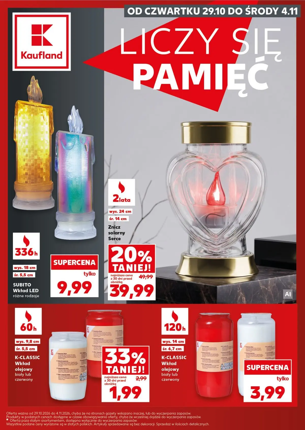 kaufland - Nowa gazetka Kaufland - Katalog Znicze ważna od 29.10.2026 do 04.11.2026 - page: 1