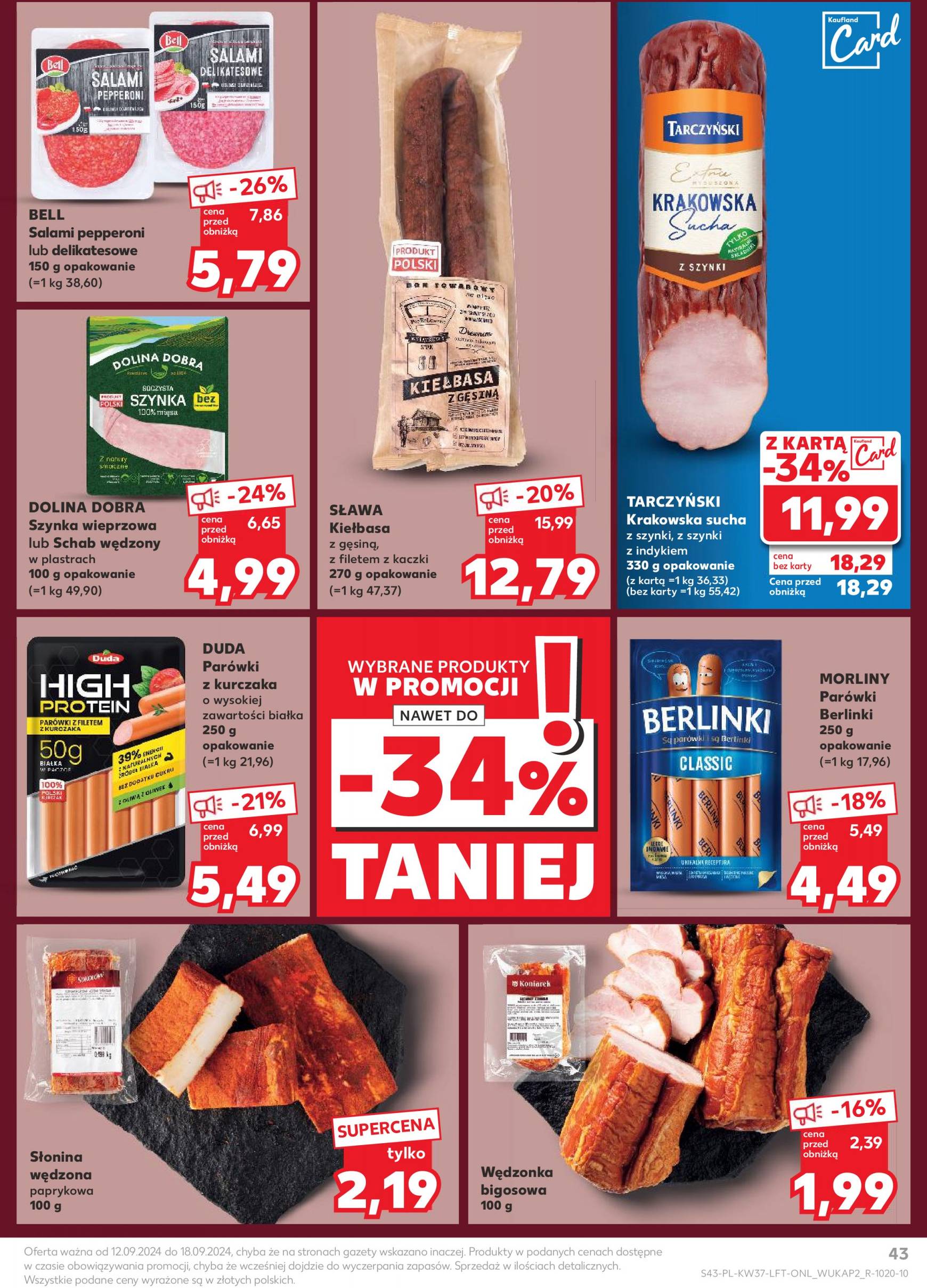 kaufland - Aktualna Kaufland gazetka ważna od 12.09. - 18.09. - page: 43