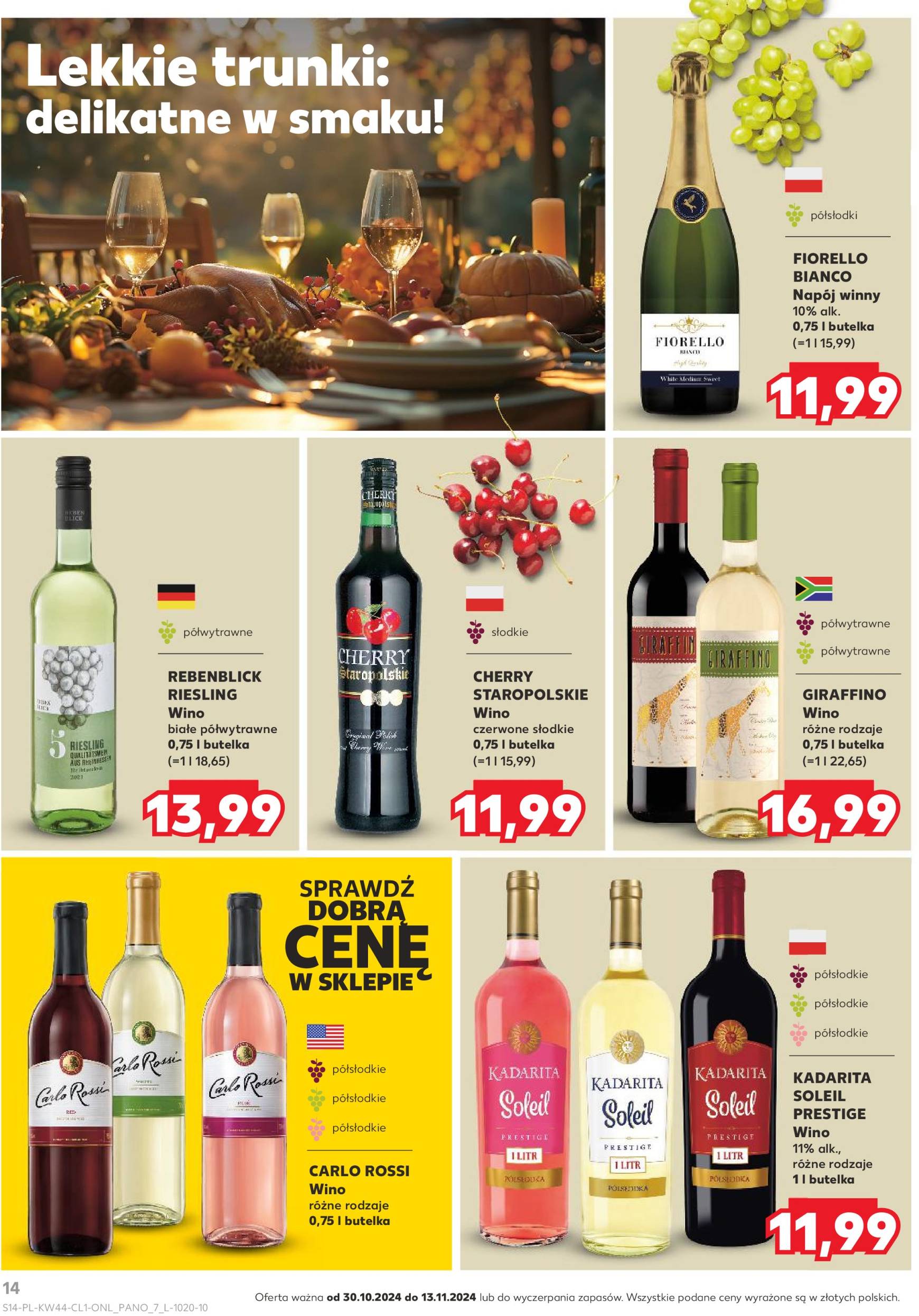 kaufland - Kaufland - Barek gazetka ważna od 30.10. - 13.11. - page: 14