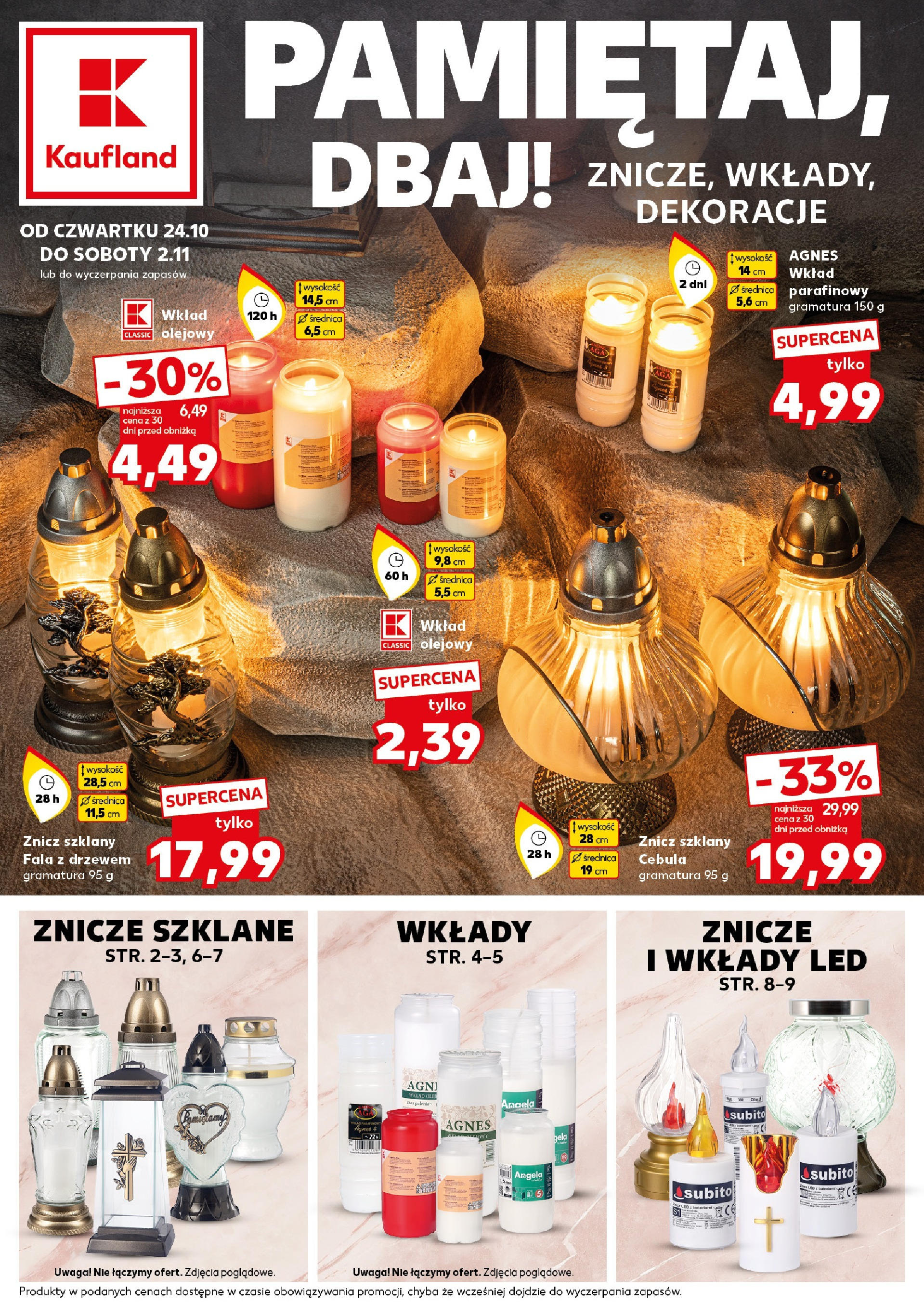 kaufland - Kaufland gazetka - Znicze 24.10.2024 - 02.11.2024