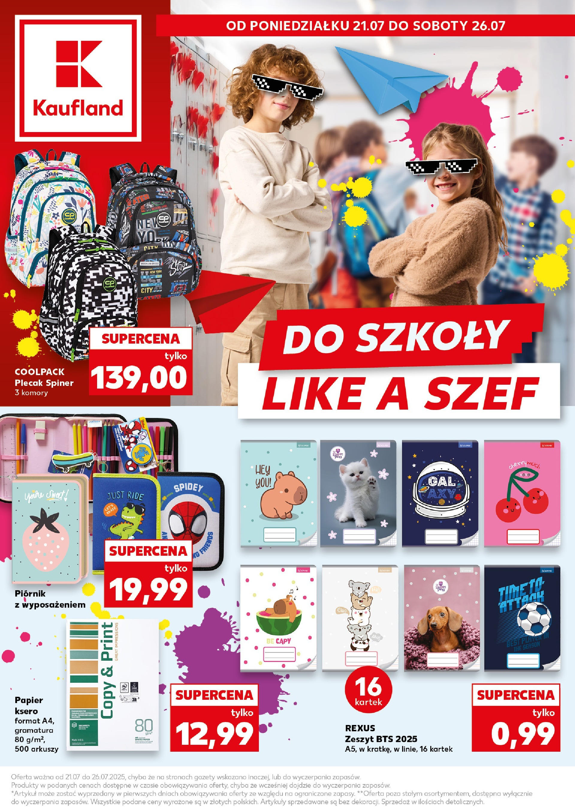 kaufland - Gazetka Kaufland - Szkola ważna od 21.07. - 26.07.