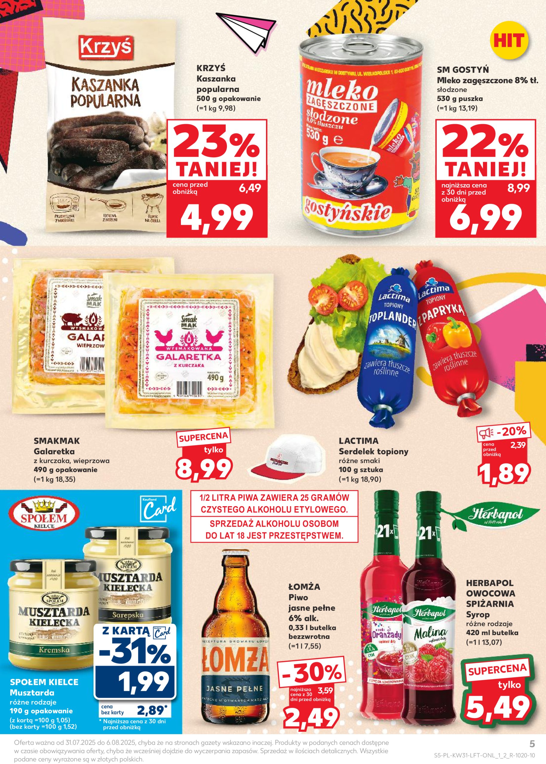 kaufland - Gazetka Kaufland ważna od 31.07. - 06.08. - page: 5 kaufland - Gazetka Kaufland ważna od 31.07. - 06.08. - page: 5