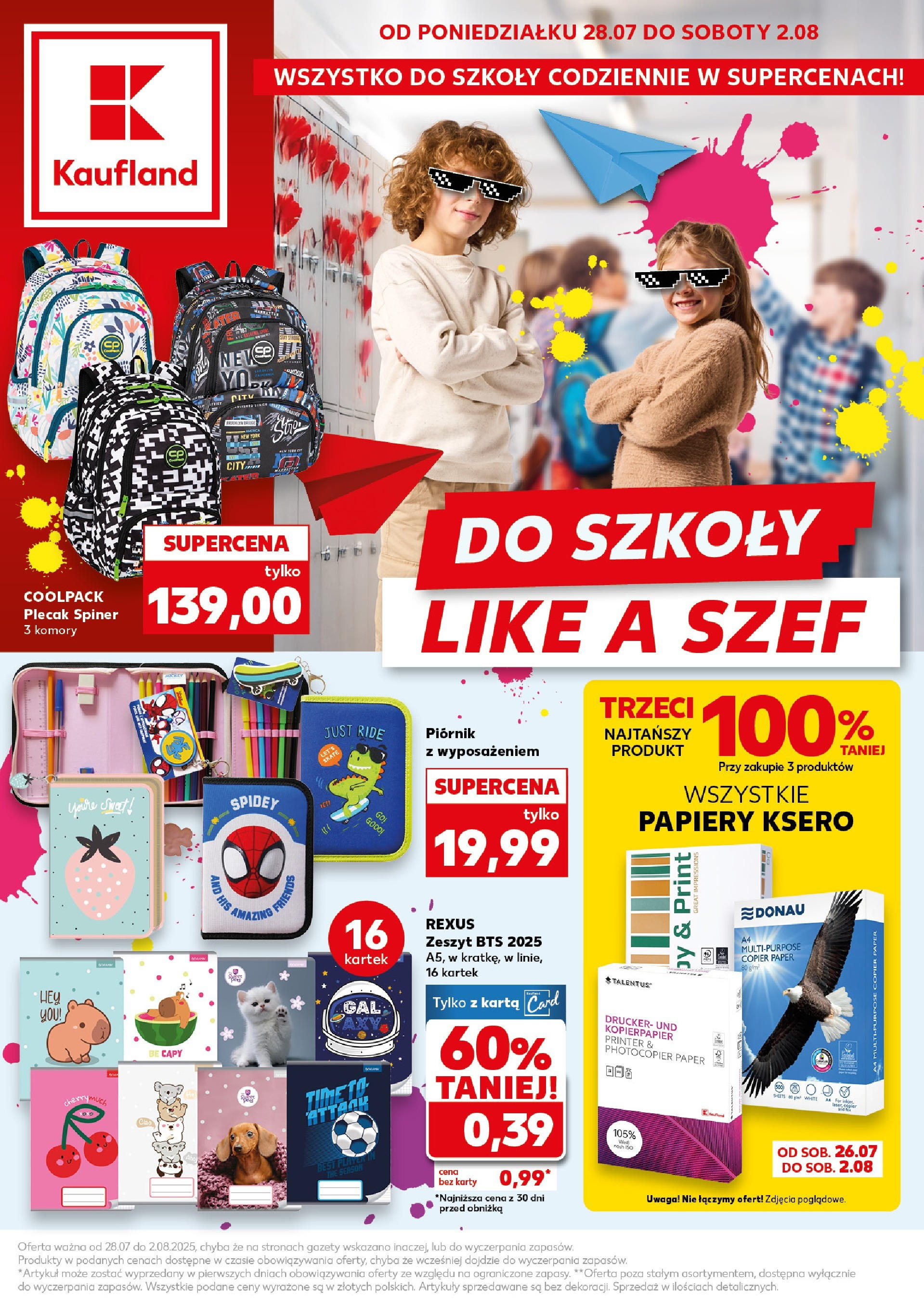 kaufland - Gazetka Kaufland - Szkola ważna od 28.07. - 02.08.