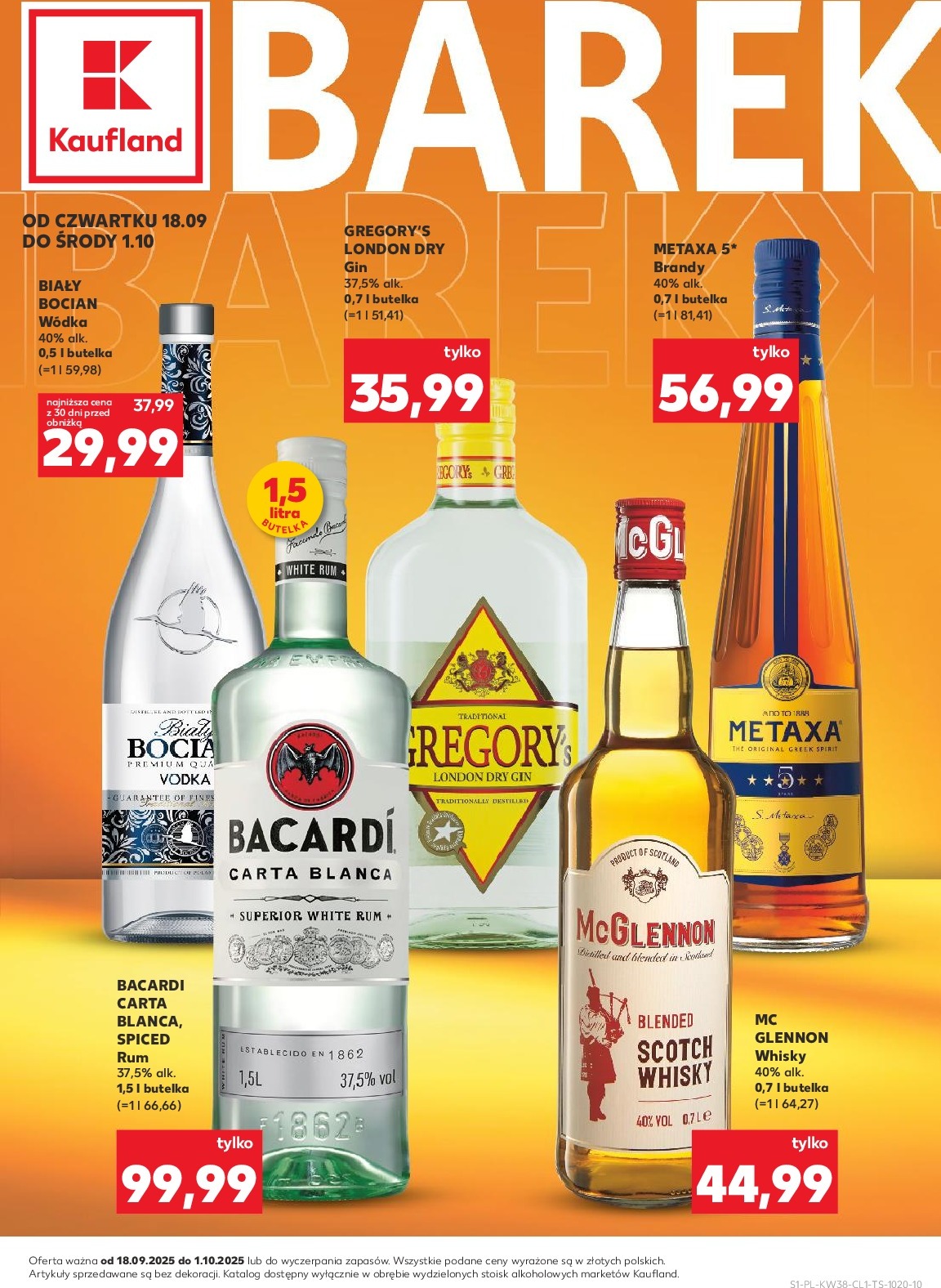kaufland - Gazetka Kaufland - Barek - ważna od 18.09. do 01.10.