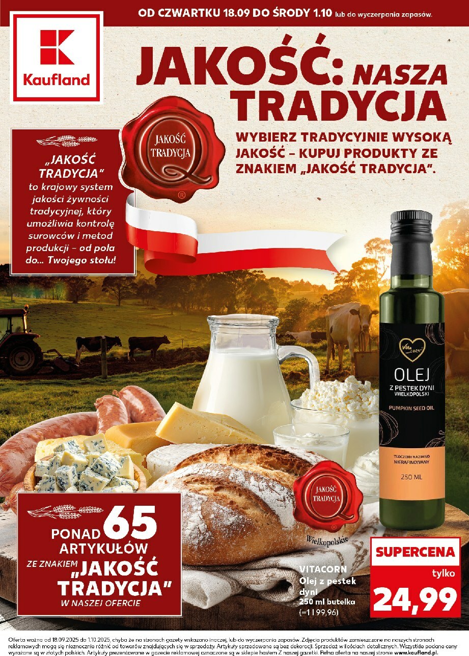 kaufland - Gazetka Kaufland - Nasza tradycja - ważna od 18.09. do 01.10.