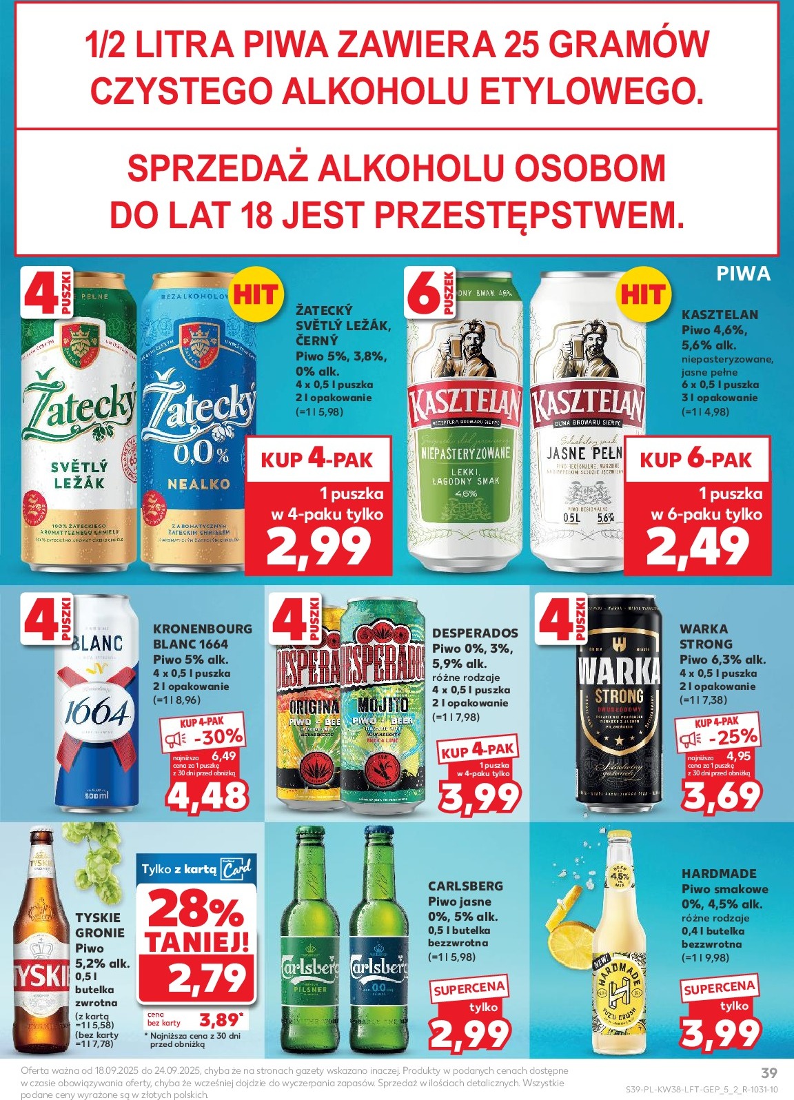 kaufland - Gazetka Kaufland - ważna od 18.09. do 24.09. - page: 39 kaufland - Gazetka Kaufland - ważna od 18.09. do 24.09. - page: 39