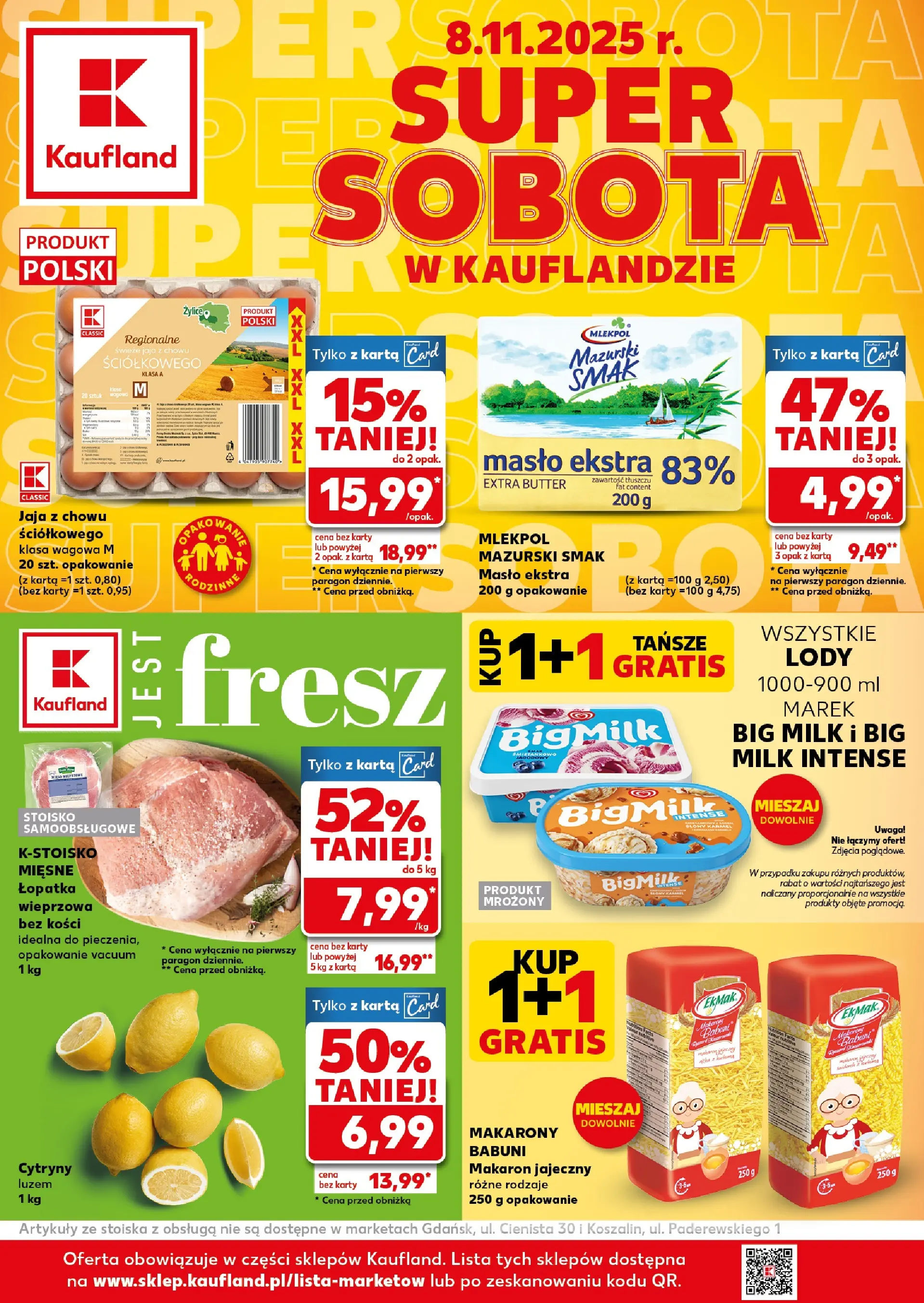 kaufland - Gazetka Kaufland - Super Sobota - ważna od 08.11. do 08.11.