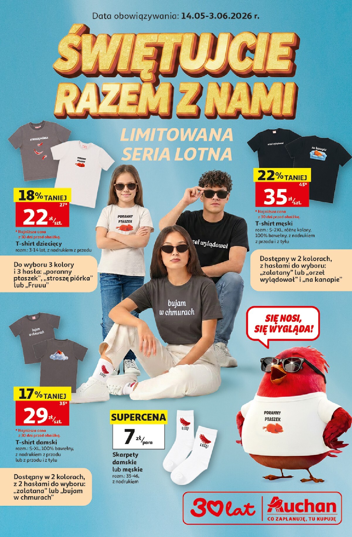 auchan - Aktualna gazetka Auchan - Świętujcie Razem z Nami 30 Lat ważna od 14.05.2026 do 03.06.2026 - page: 1