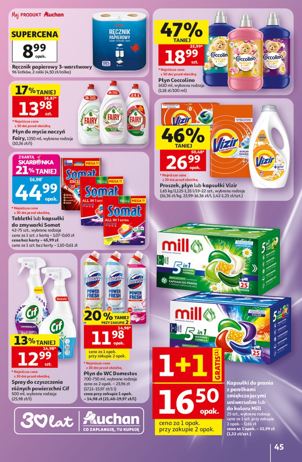auchan - Nowa gazetka Auchan - Gazetka 30 Lat Hipermarket Auchan ważna od 28.05.2026 do 03.06.2026 - page: 45