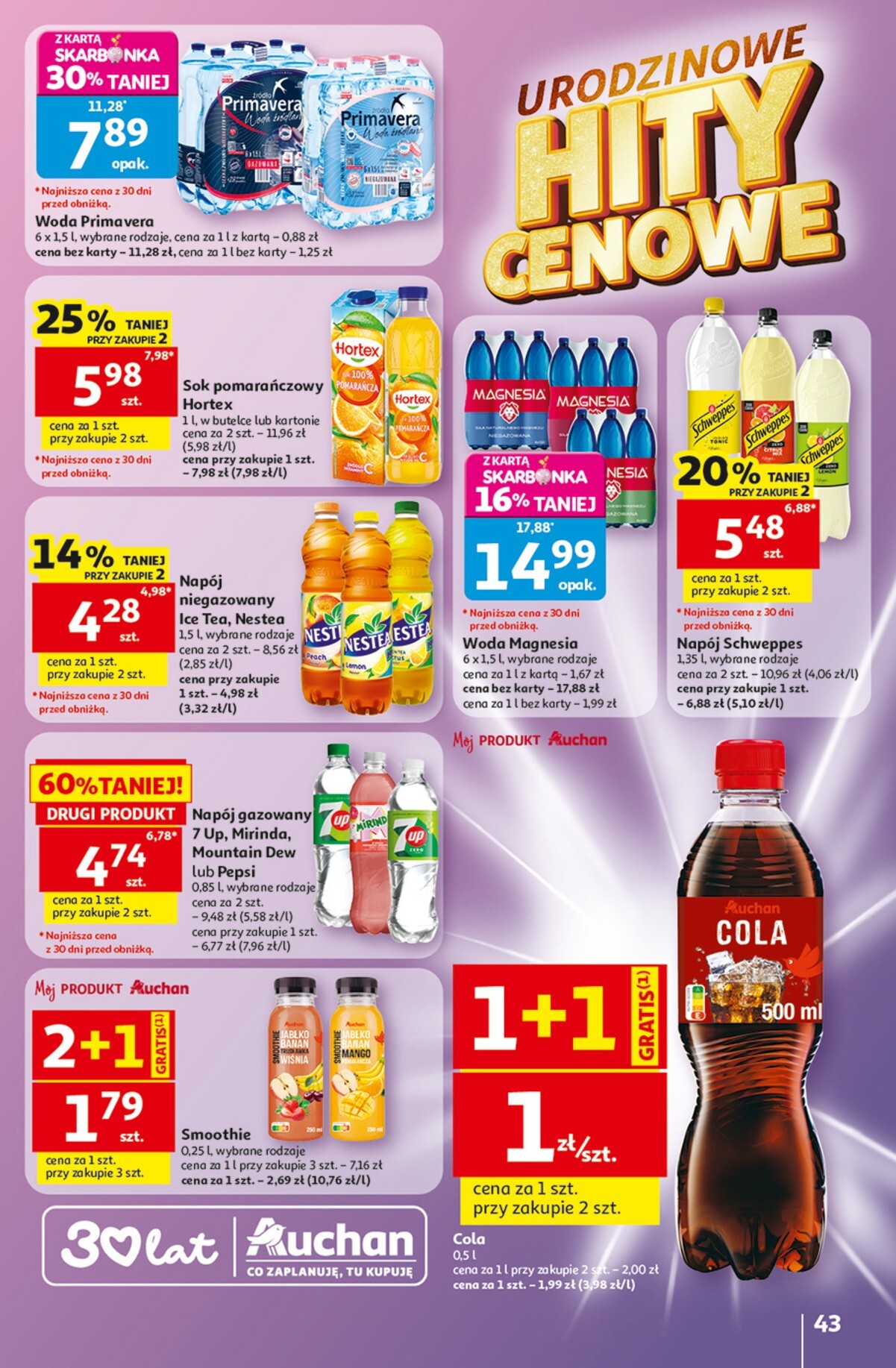 auchan - Nowa gazetka Auchan - Gazetka 30 Lat Hipermarket Auchan ważna od 28.05.2026 do 03.06.2026 - page: 43