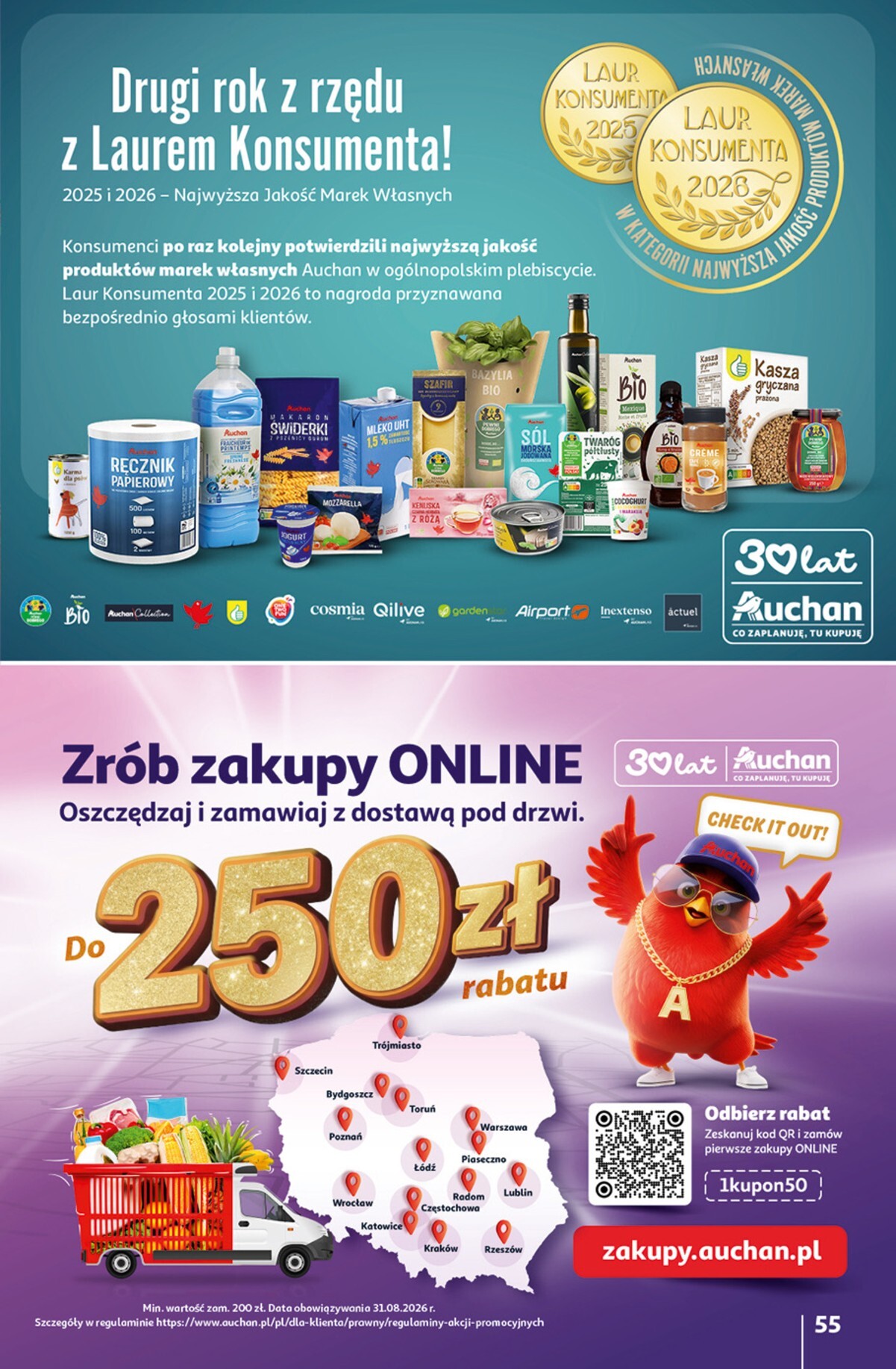 auchan - Nowa gazetka Auchan - Gazetka 30 Lat Hipermarket Auchan ważna od 28.05.2026 do 03.06.2026 - page: 55