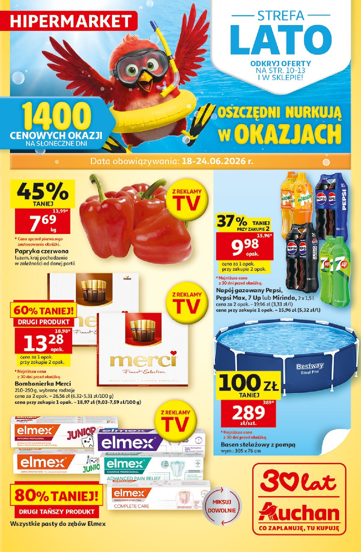 auchan - Nowa gazetka Auchan ważna od 18.06.2026 do 24.06.2026 - page: 1