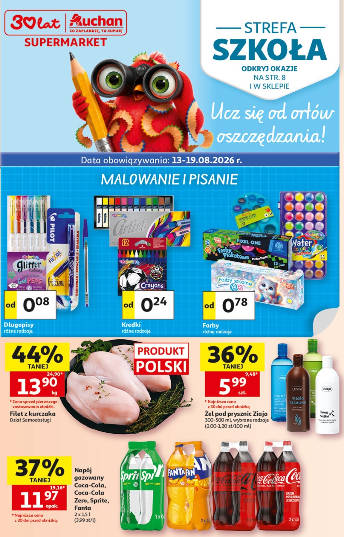 auchan - Nowa gazetka Supermarket Auchan ważna od 13.08.2026 do 19.08.2026