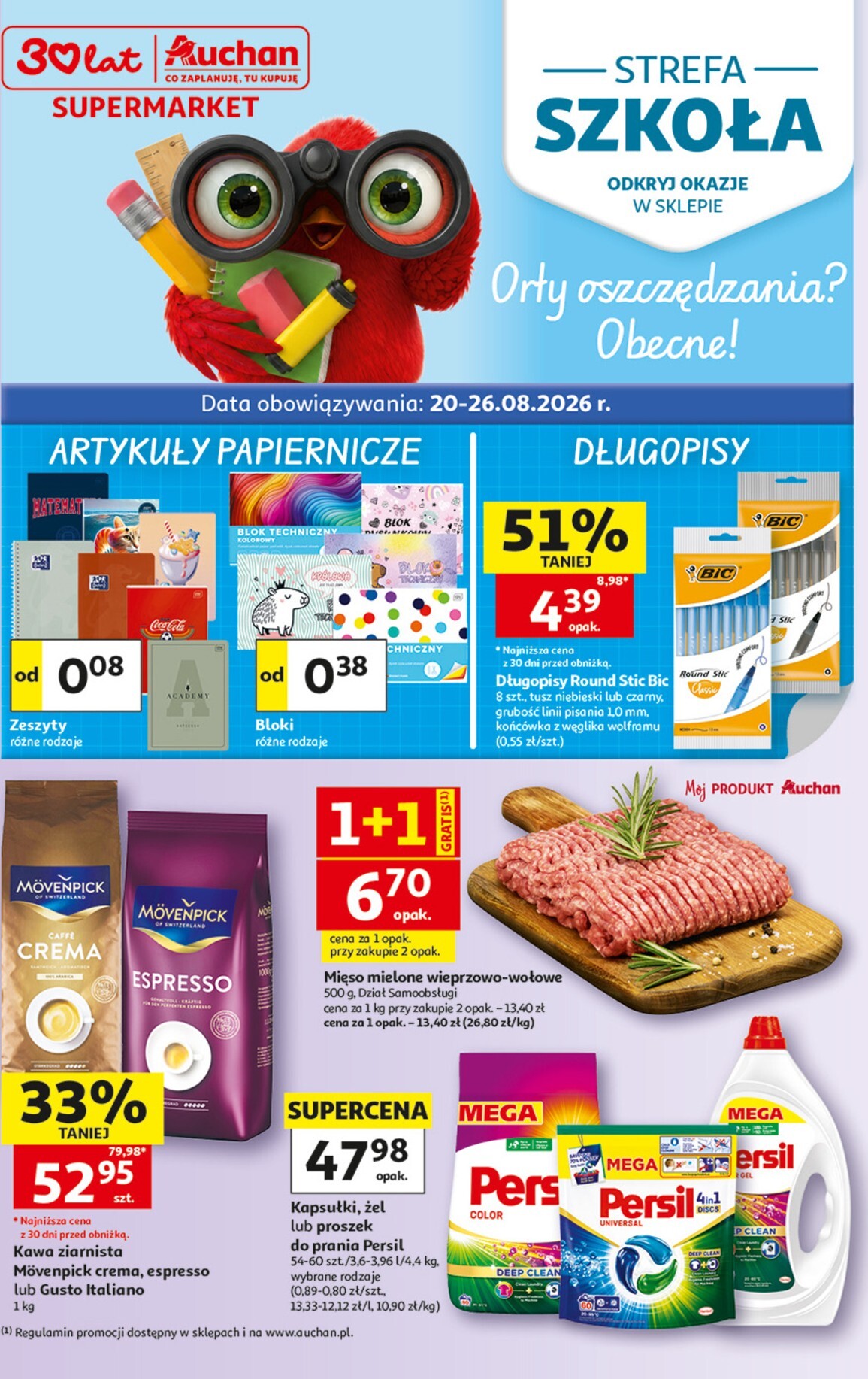 auchan - Nowa gazetka Supermarket Auchan ważna od 20.08.2026 do 26.08.2026