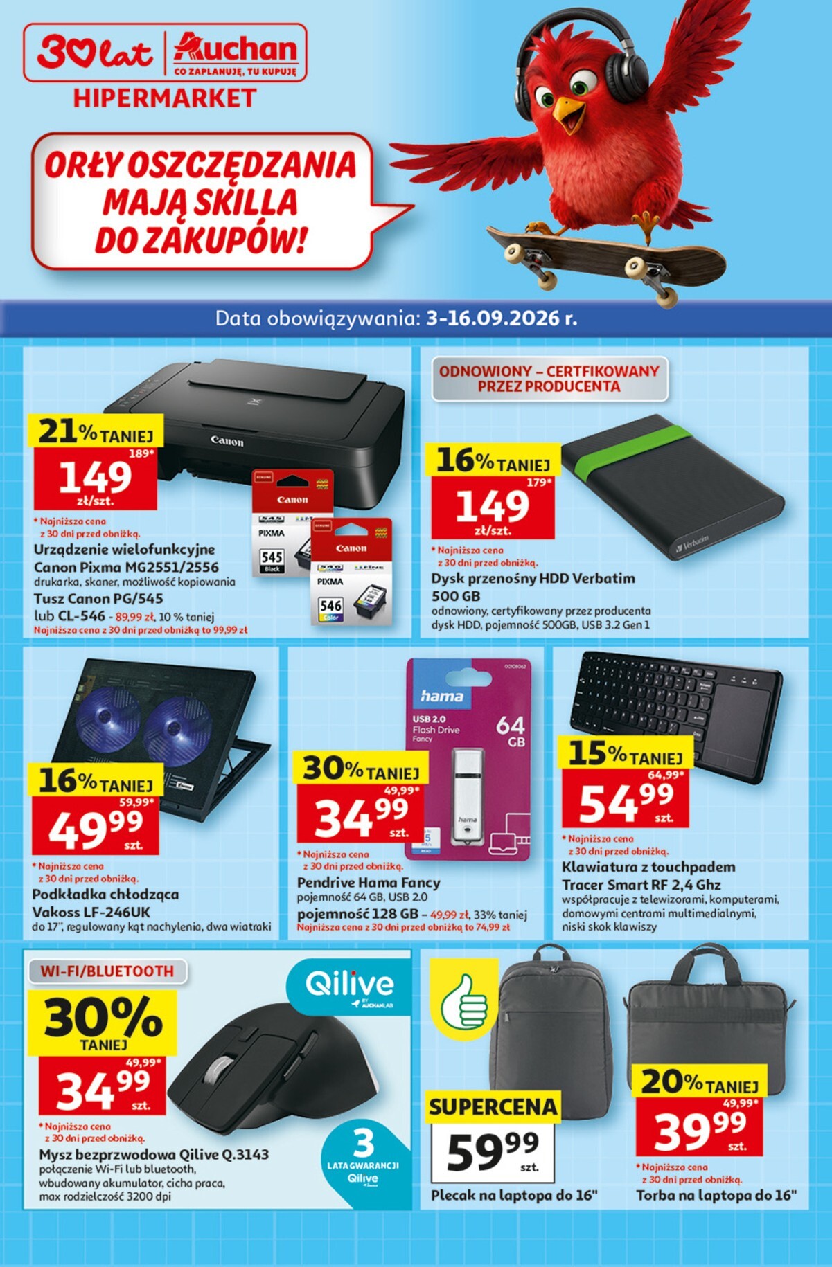 auchan - Nowa gazetka Auchan ważna od 03.09.2026 do 16.09.2026 - page: 1