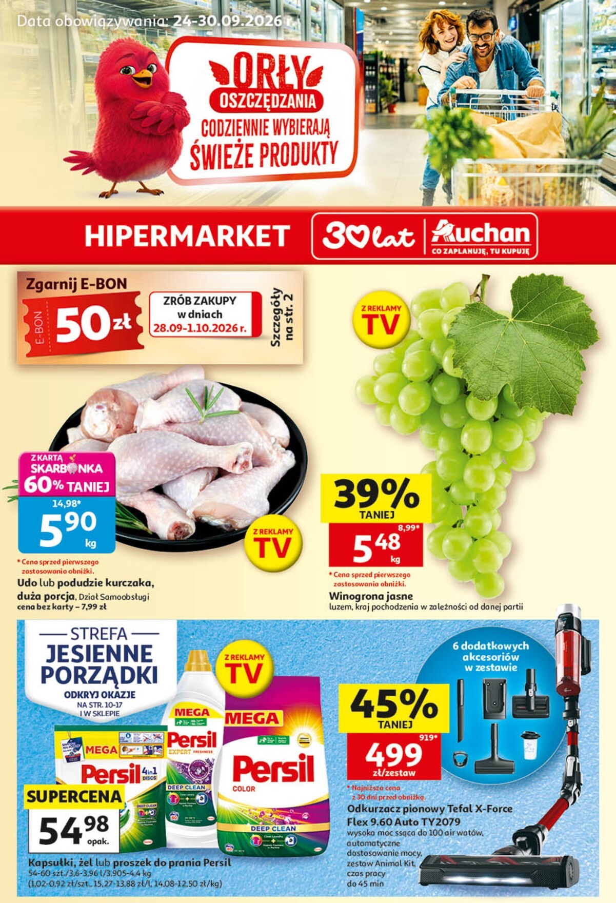 auchan - Nowa gazetka Hipermarket Auchan ważna od 24.09.2026 do 30.09.2026 - page: 1