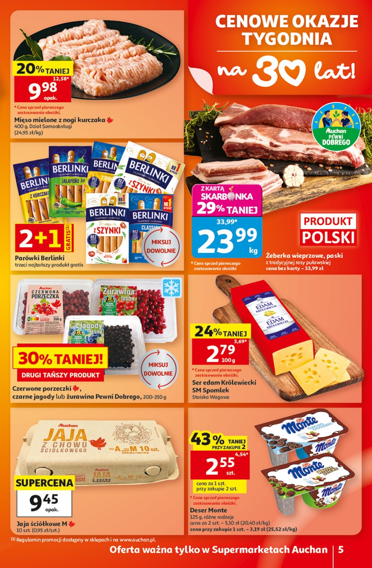 auchan - Nowa gazetka Auchan - Gazetka 30 Lat Supermarket Auchan ważna od 01.10.2026 do 07.10.2026 - page: 5