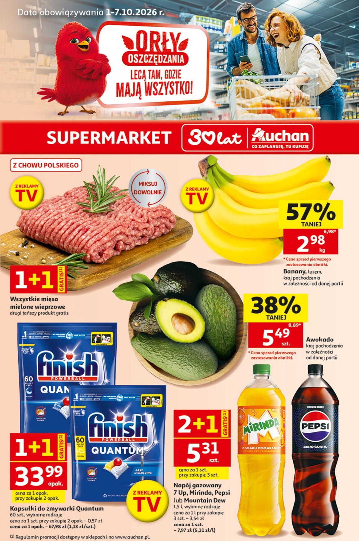 auchan - Nowa gazetka Auchan - Gazetka 30 Lat Supermarket Auchan ważna od 01.10.2026 do 07.10.2026
