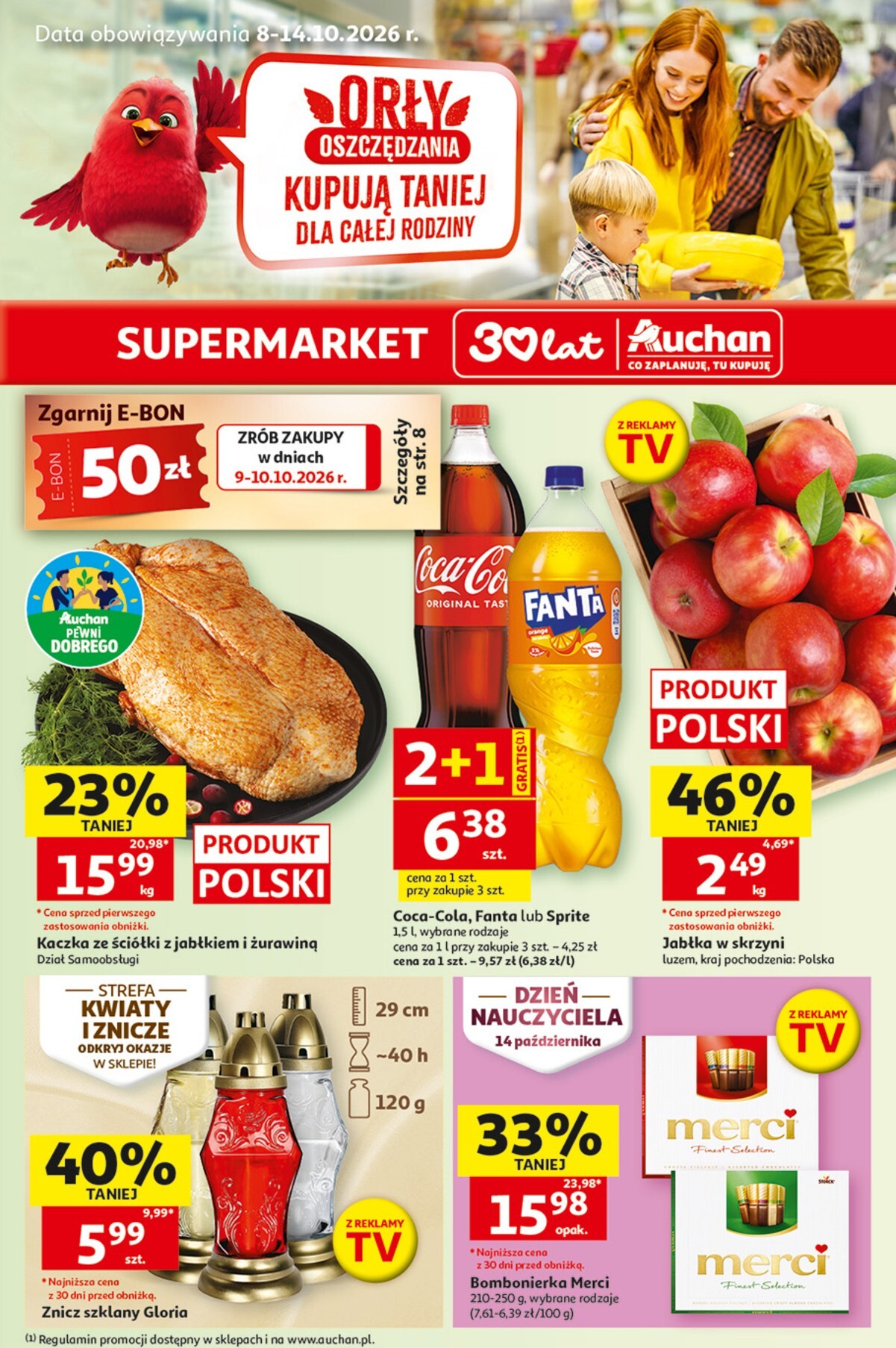 auchan - Nowa gazetka Auchan - Gazetka 30 Lat Supermarket Auchan ważna od 08.10.2026 do 14.10.2026