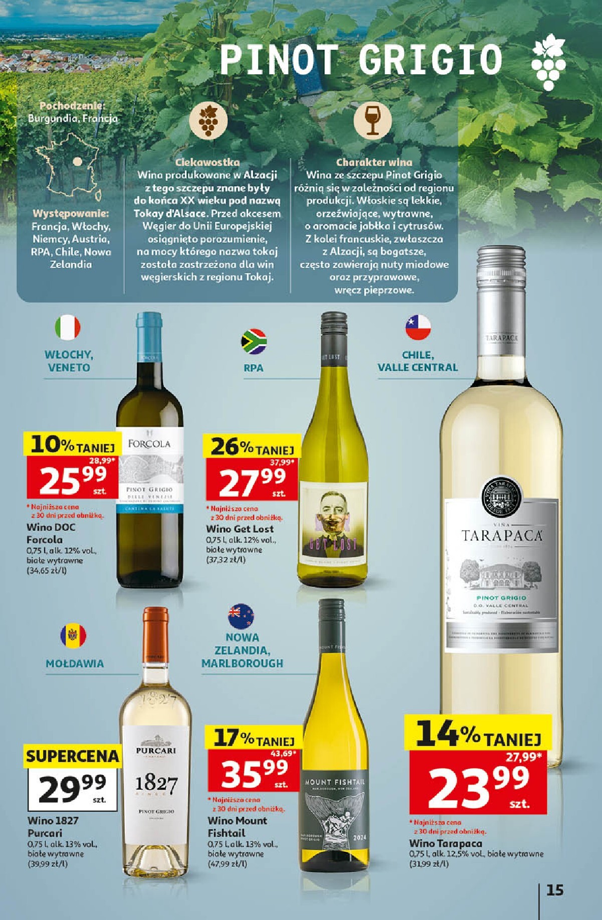 auchan - Aktualna gazetka Hipermarket Auchan - Wino ważna od 05.10.2026 do 31.10.2026 - page: 15
