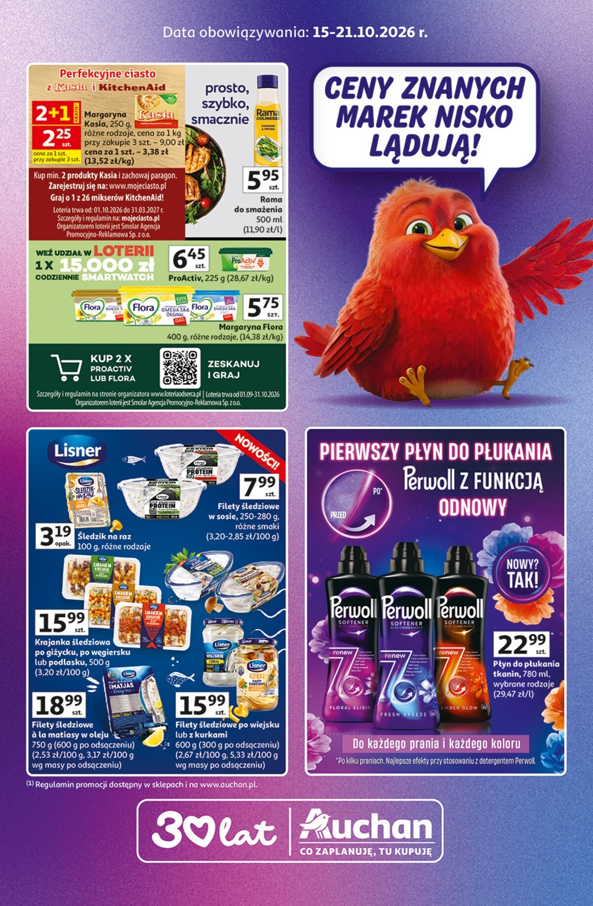 auchan - Nowa gazetka Hipermarket Auchan - Znane marki ważna od 15.10.2026 do 21.10.2026 - page: 1