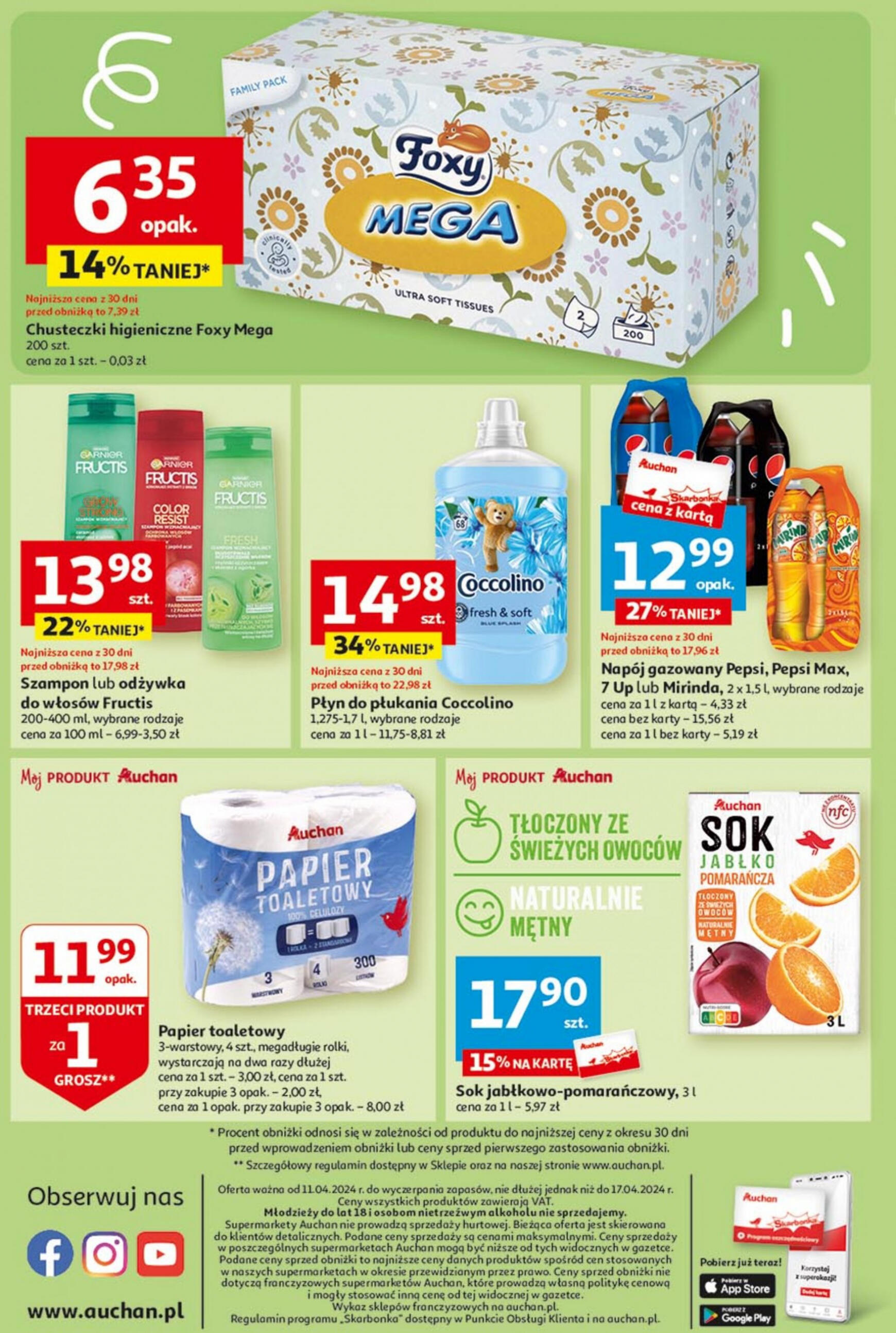 auchan - Supermarket Auchan - Gazetka Oferty tygodnia! gazetka aktualna ważna od 11.04. - 17.04. - page: 14