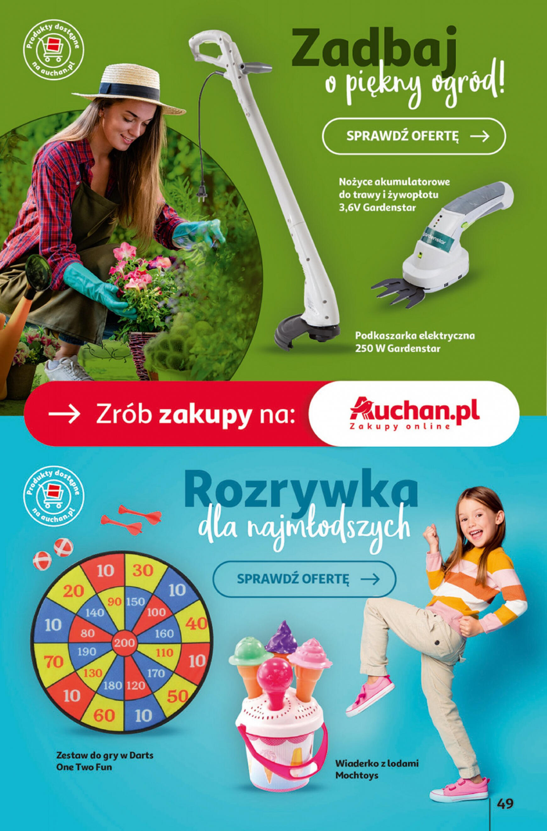 auchan - Hipermarket Auchan - Gazetka Aktywność na świeżym powietrzu! gazetka aktualna ważna od 11.04. - 17.04. - page: 49
