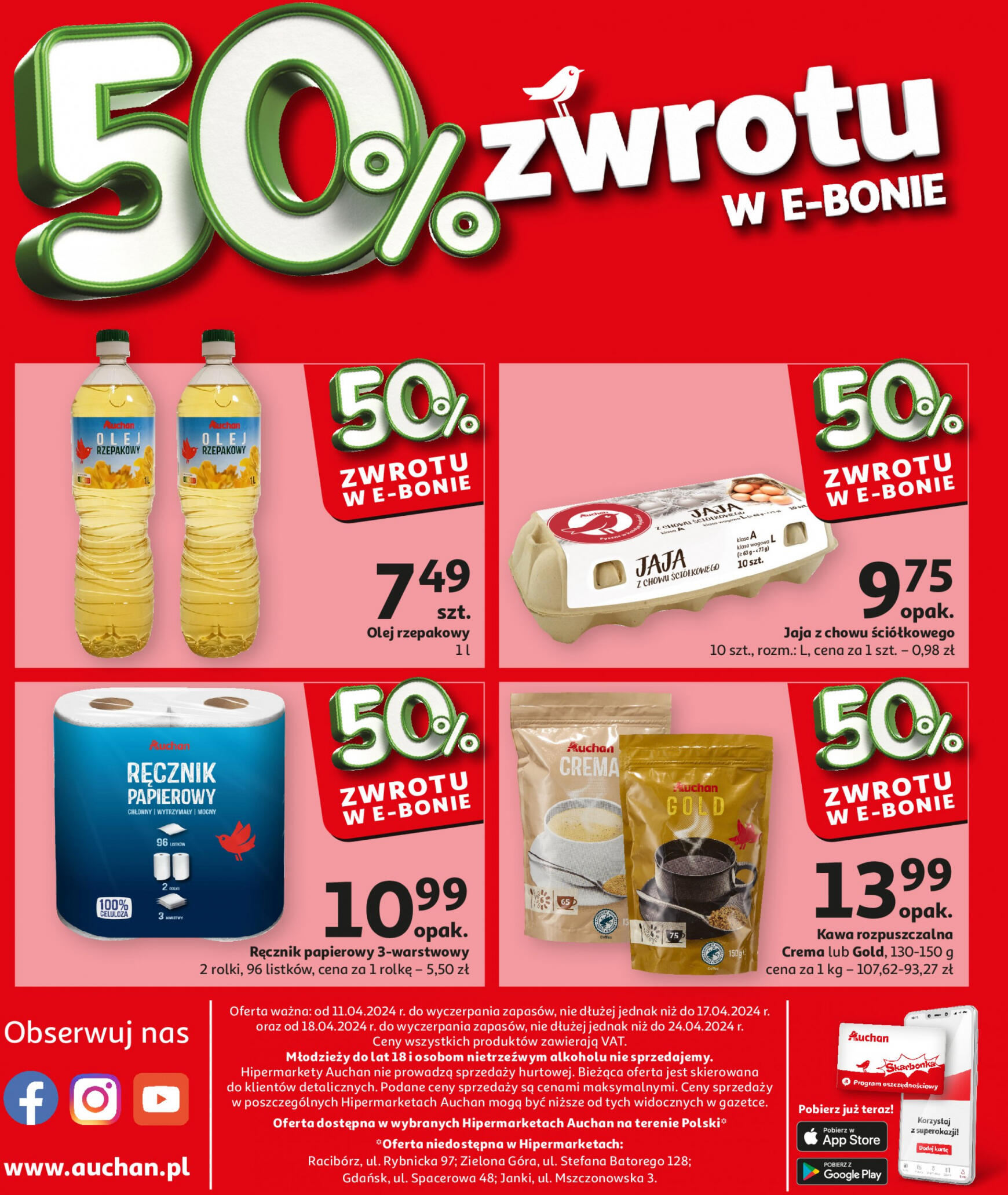 auchan - Auchan - Oferta 50% zwrotu w e-bonie gazetka aktualna ważna od 18.04. - 24.04. - page: 2